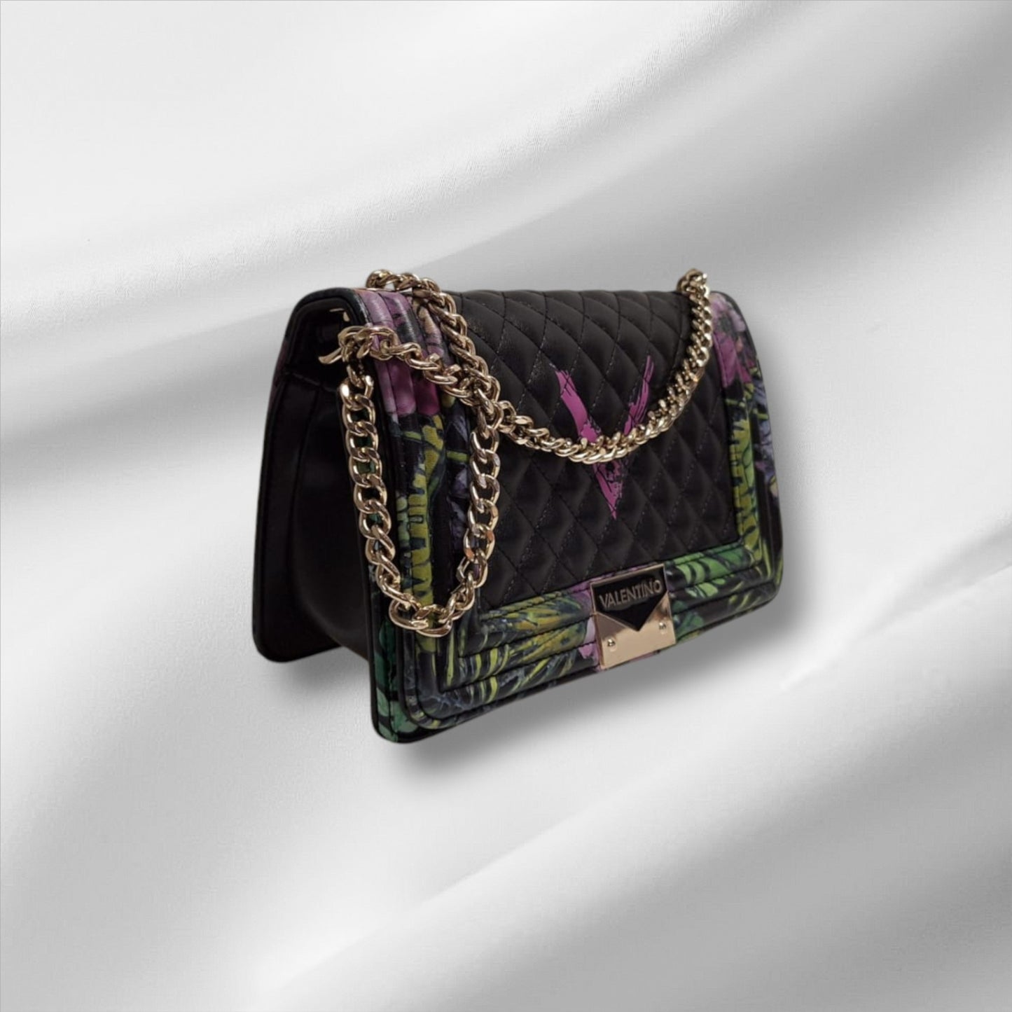 Valentino Umhängetasche Schwarz mit bunten Details