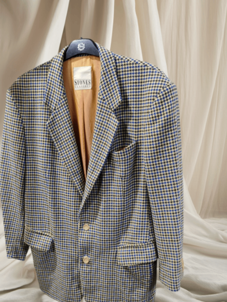 Stones Sakko XXL Blau und Beige