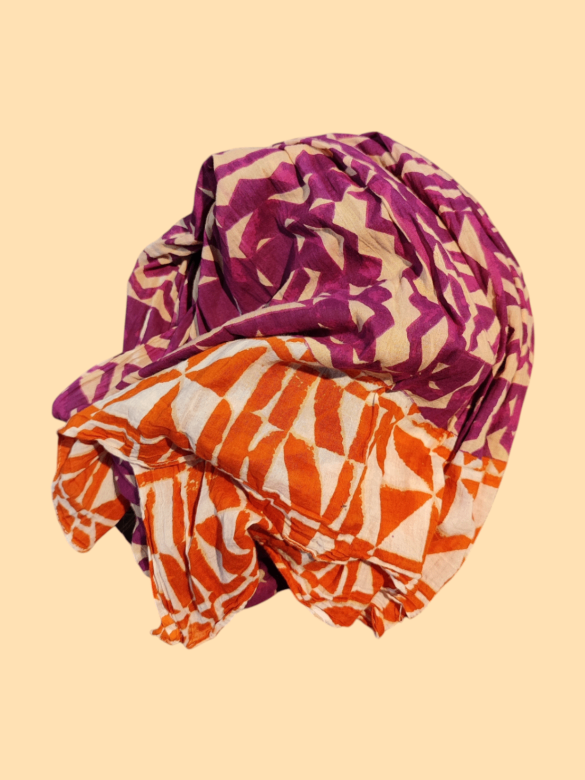 Schal Lila und Orange