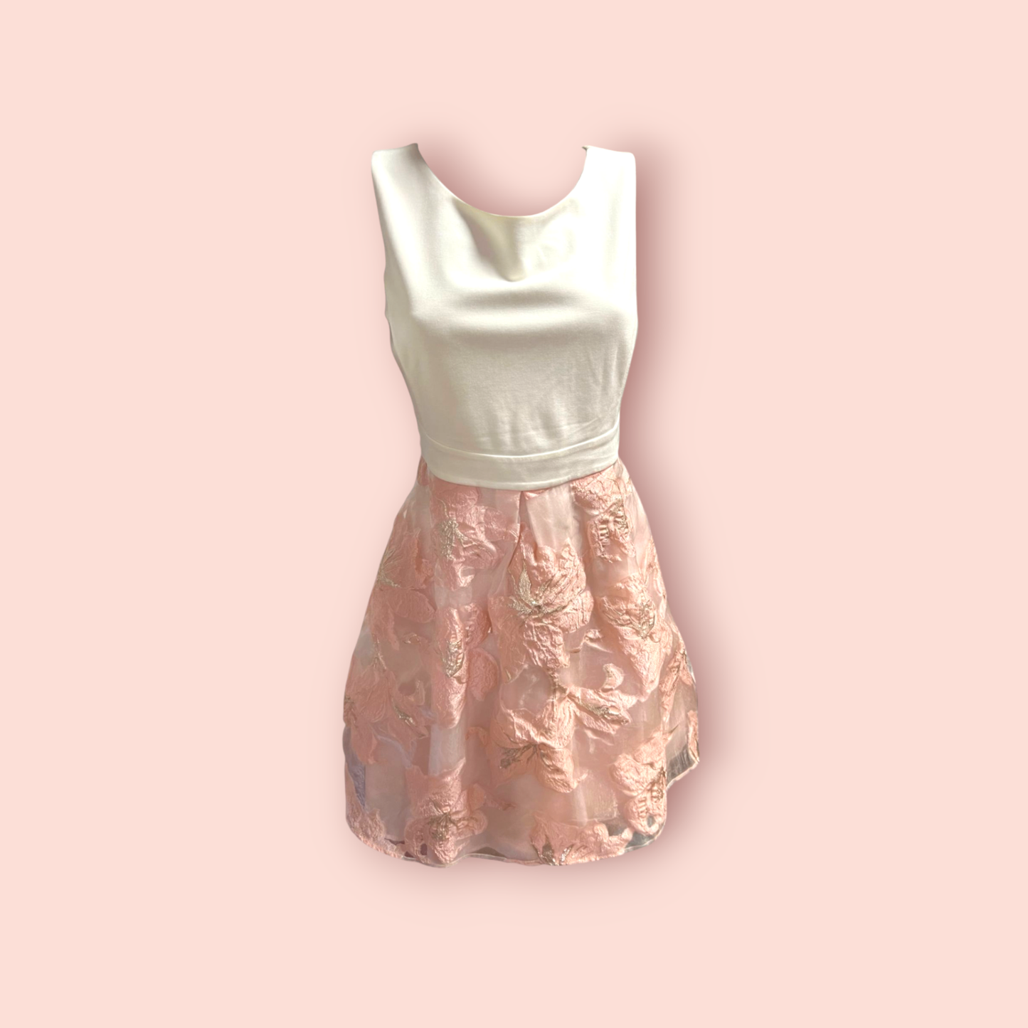 Jake's Kleid 42 Weiß und Rosa