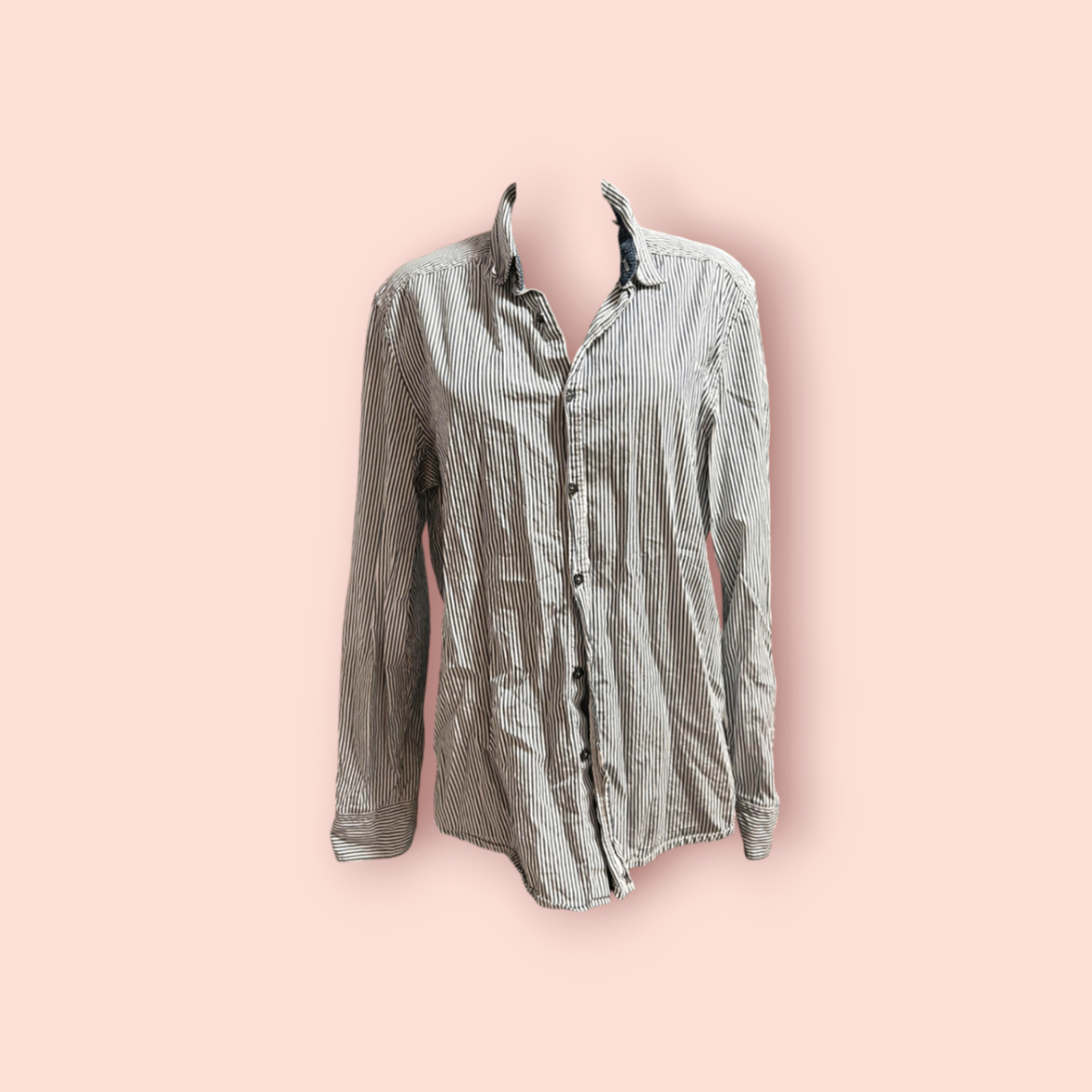 Mexx Hemd L Blau und Weiß gestreift