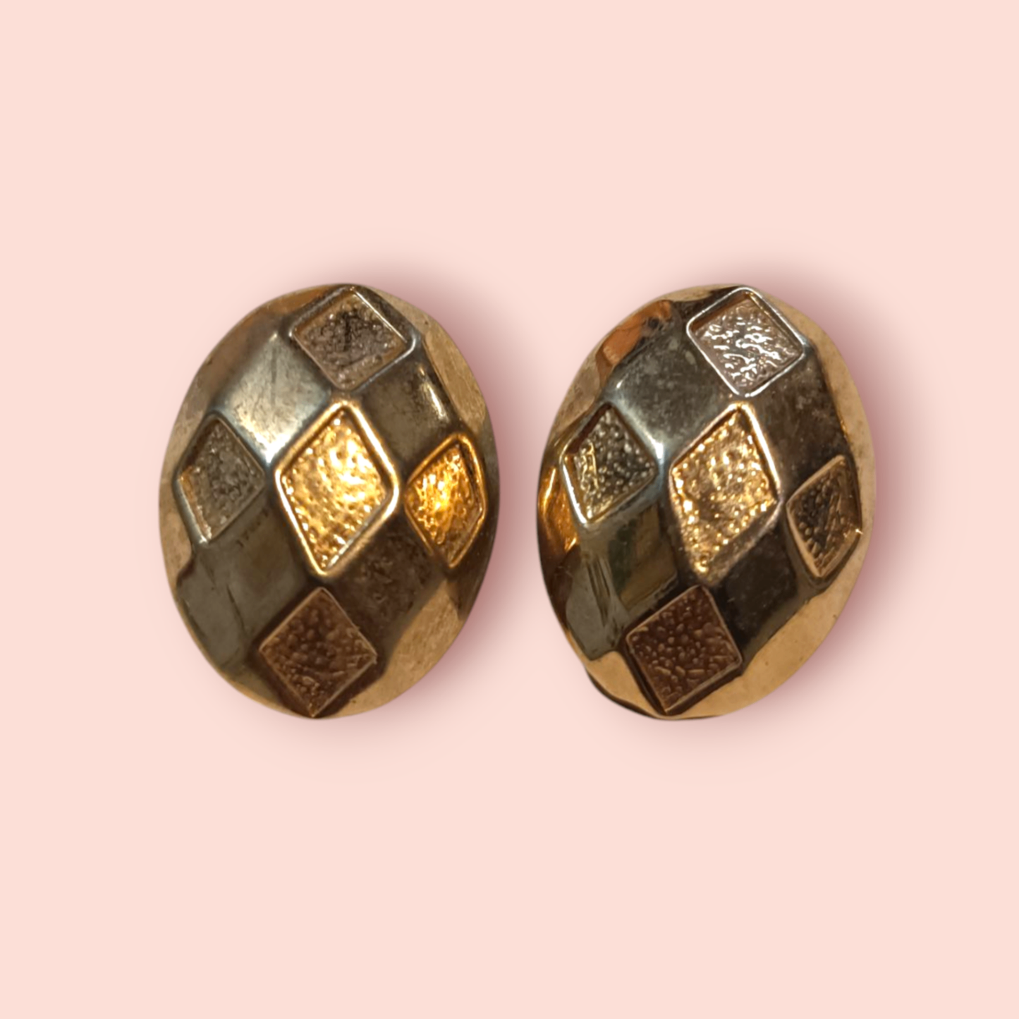 Vintage Ohrringe Klipp Gold und Silber