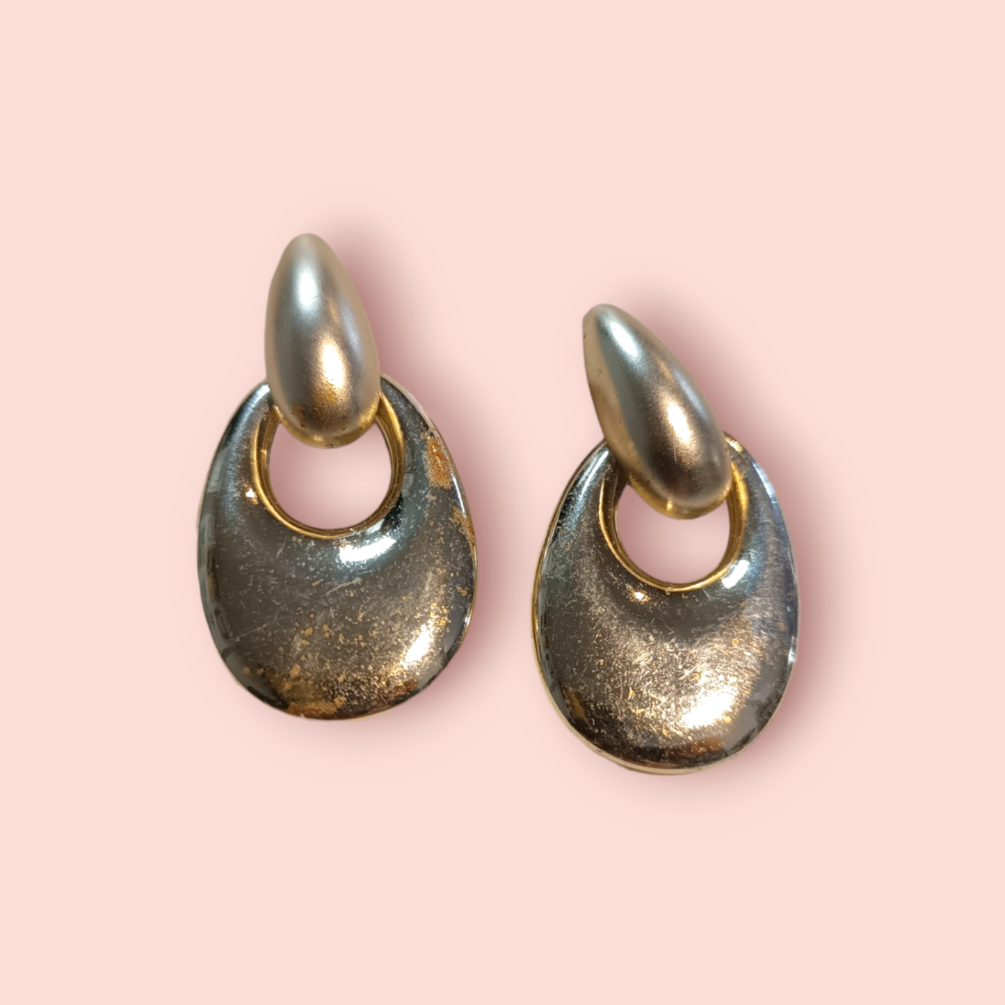 Vintage Ohrringe Klipp Silber