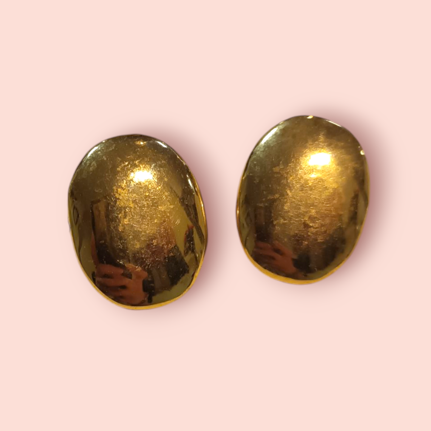 Vintage Ohrringe Klipp Gold Oval