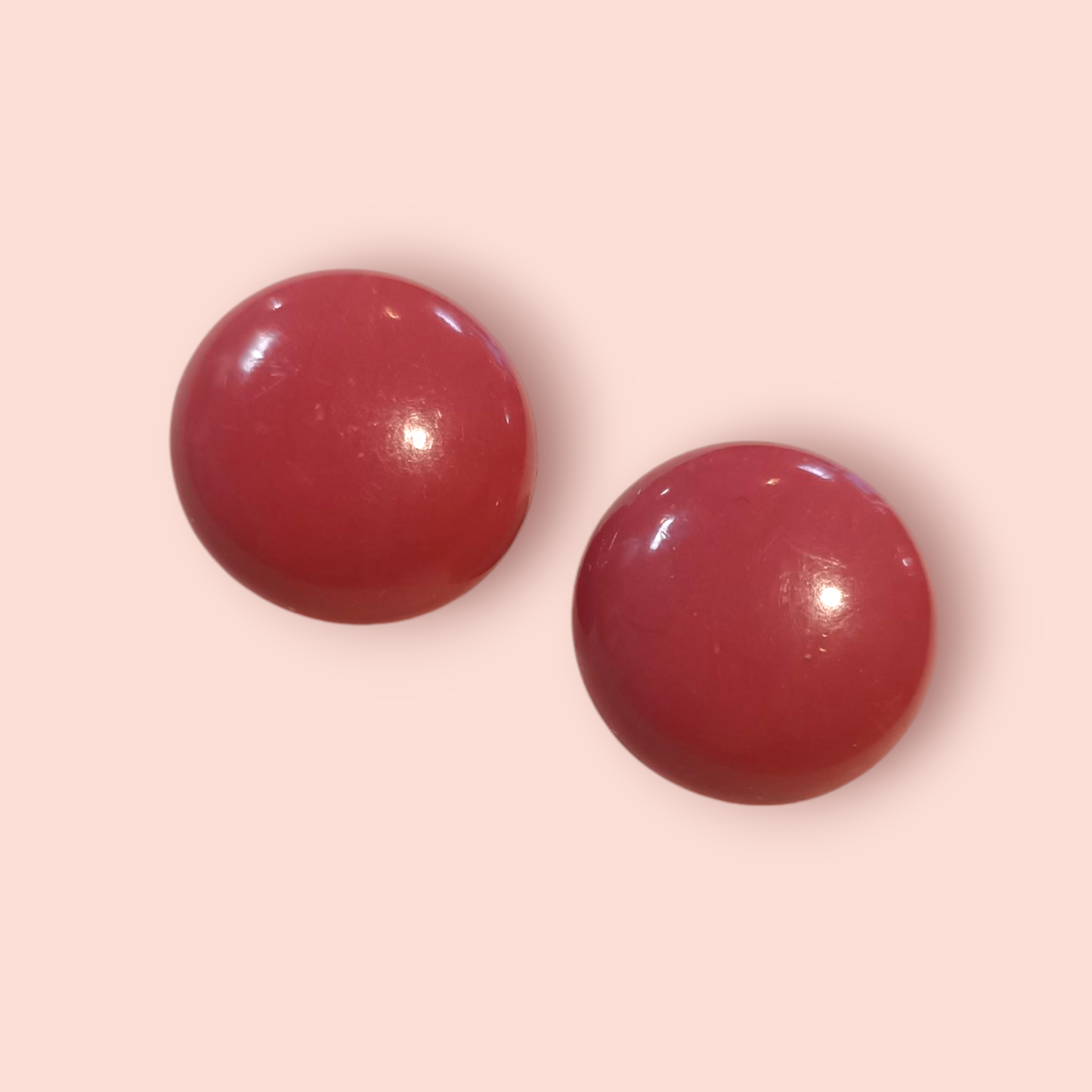 Vintage Ohrringe Klipp Rosa