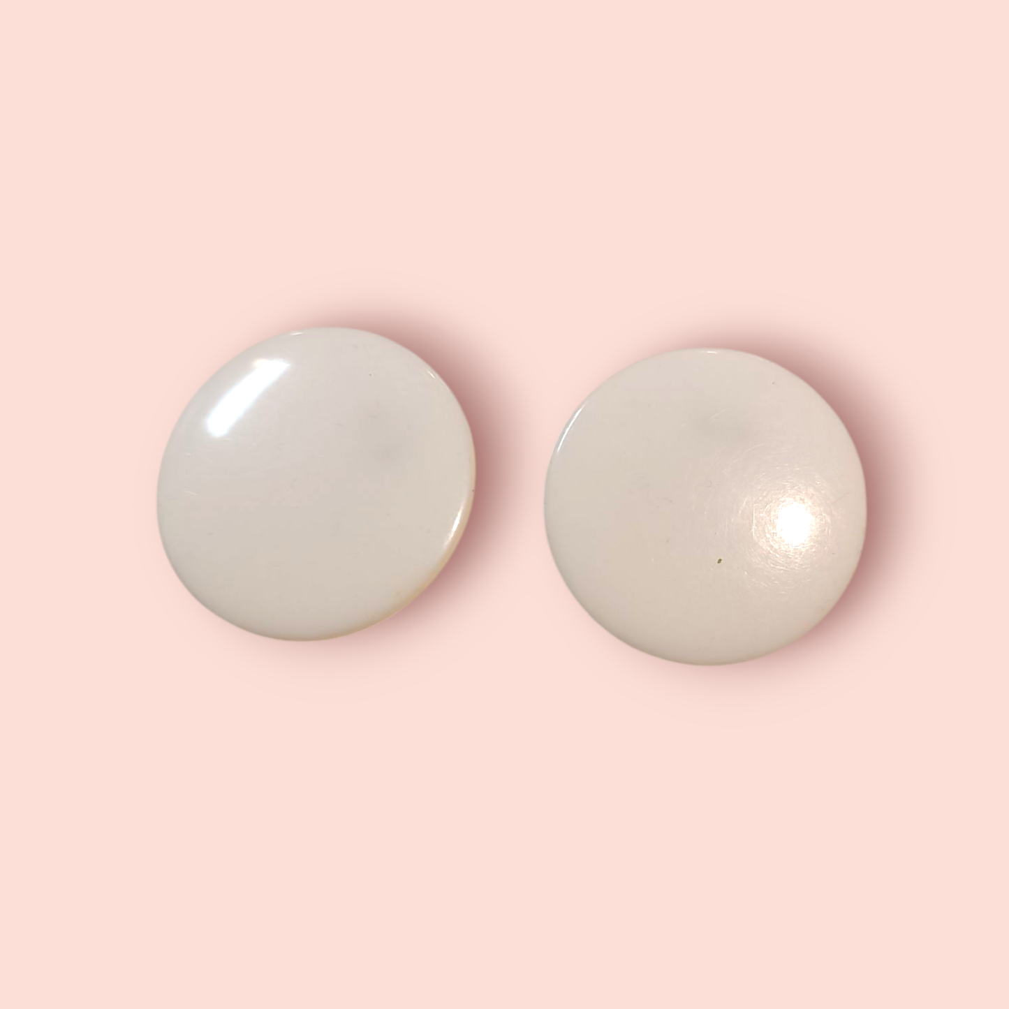 Vintage Ohrringe Klipp Weiß