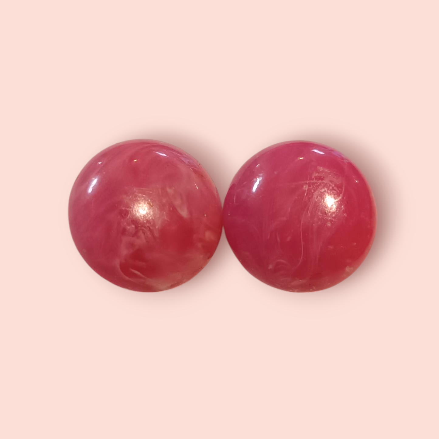 Vintage Ohrringe Klipp Pink