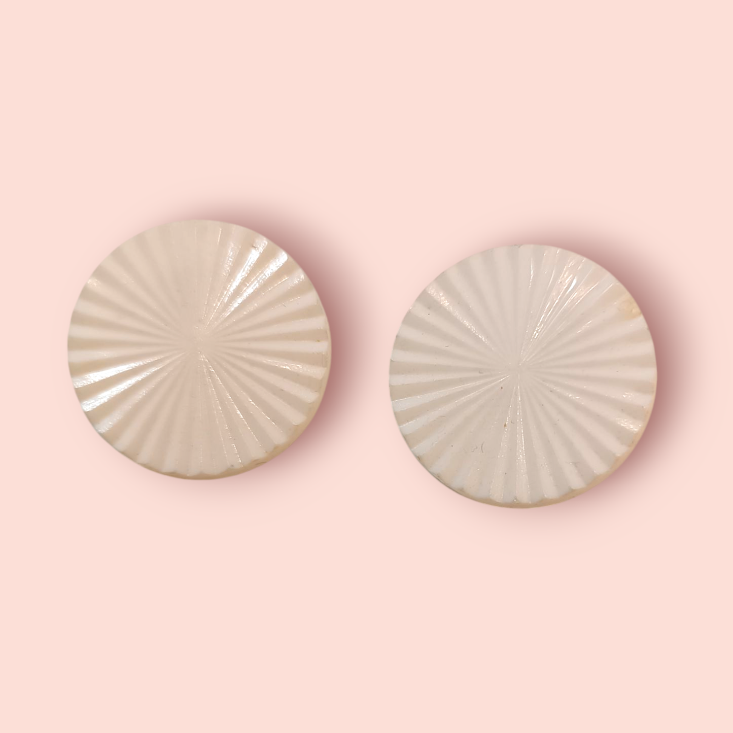 Vintage Ohrringe Klipp Weiß