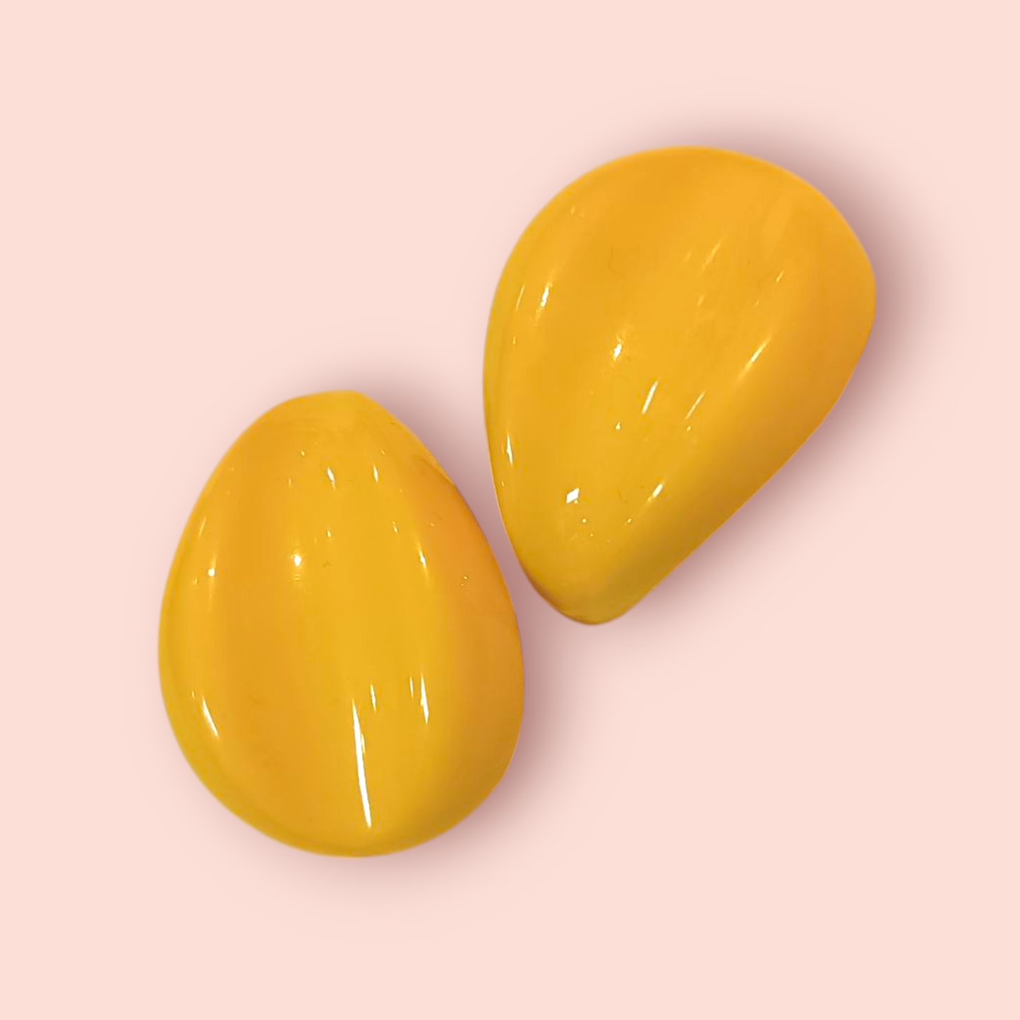 Vintage Ohrringe Klipp Gelb