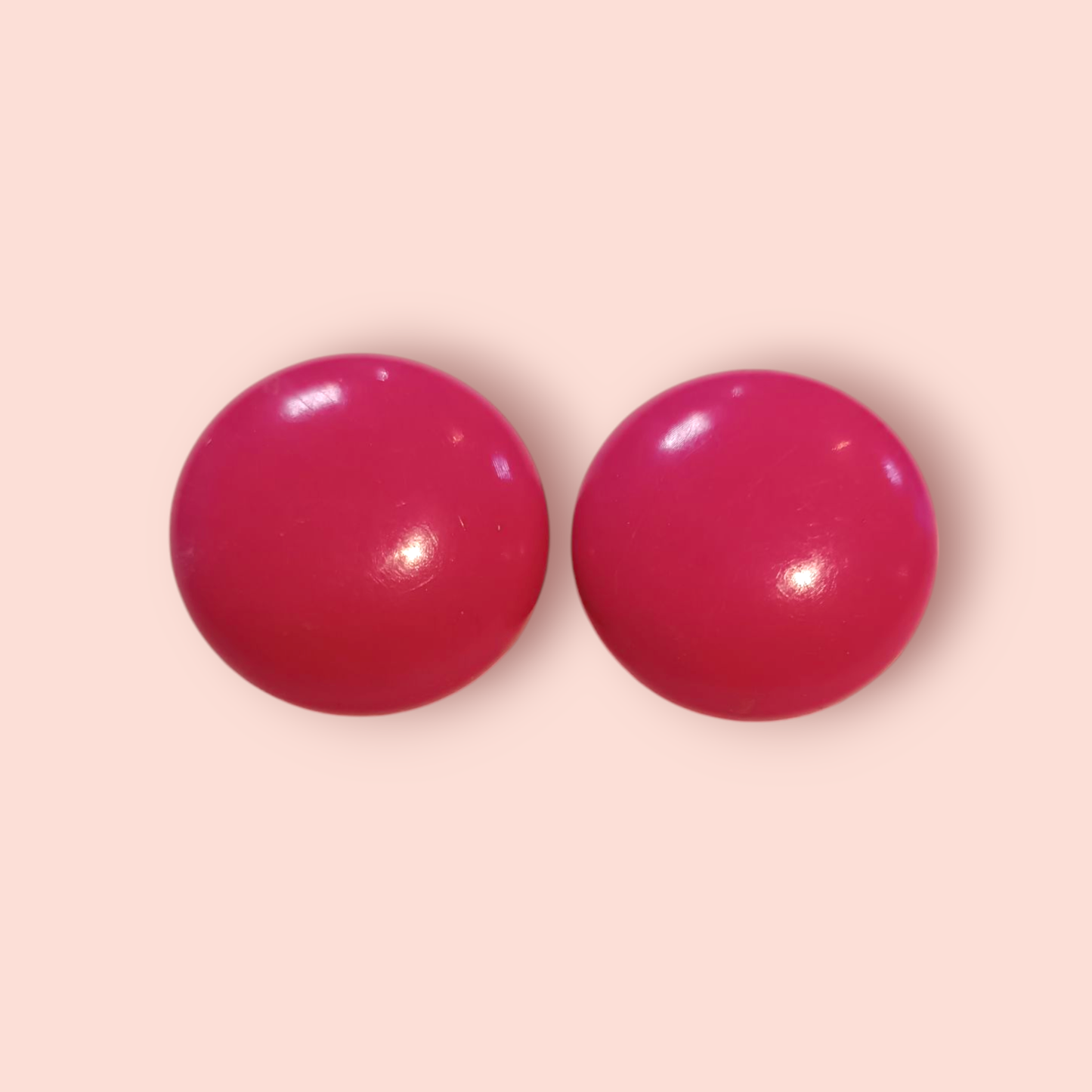 Vintage Ohrringe Klipp Pink