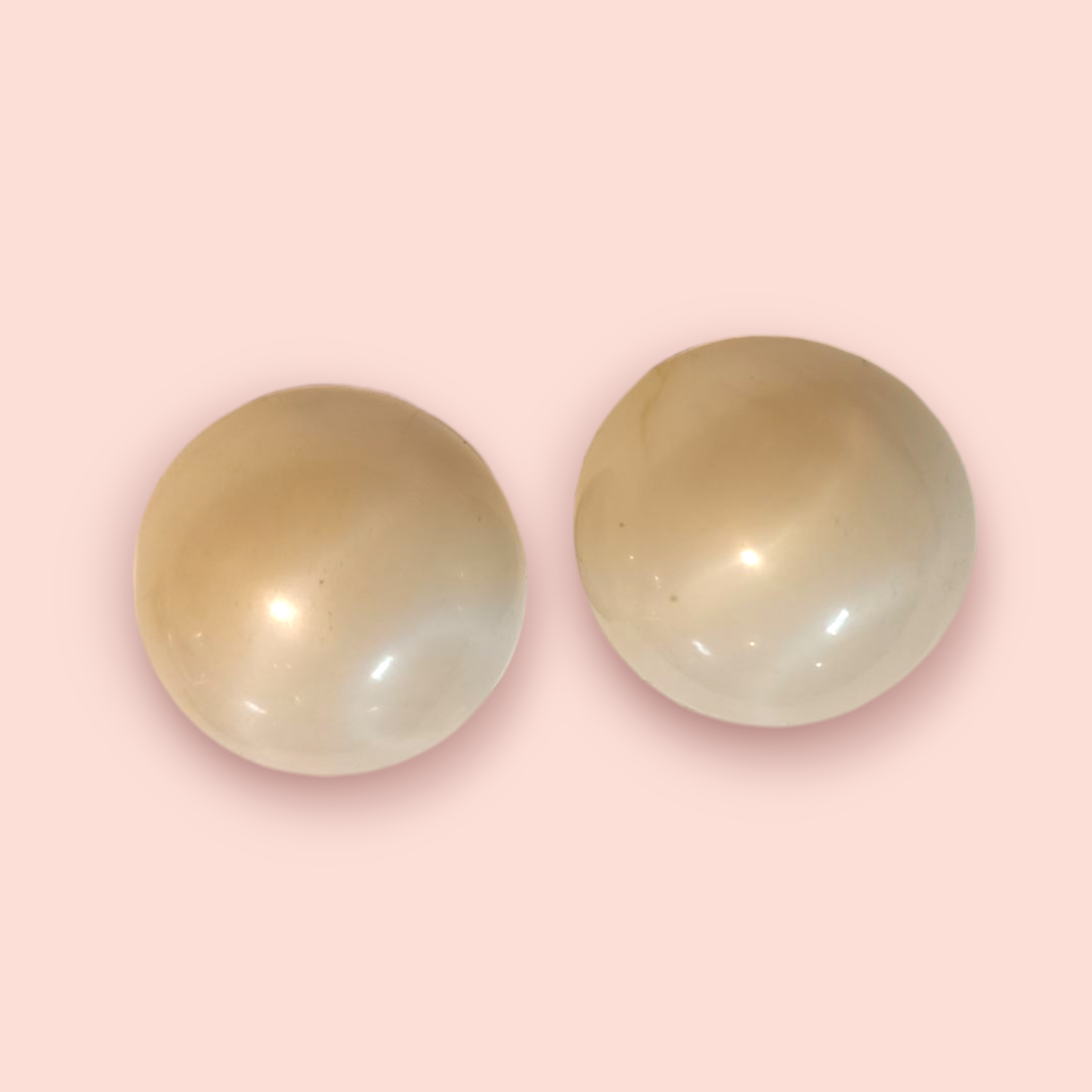 Vintage Ohrringe Klipp Weiß