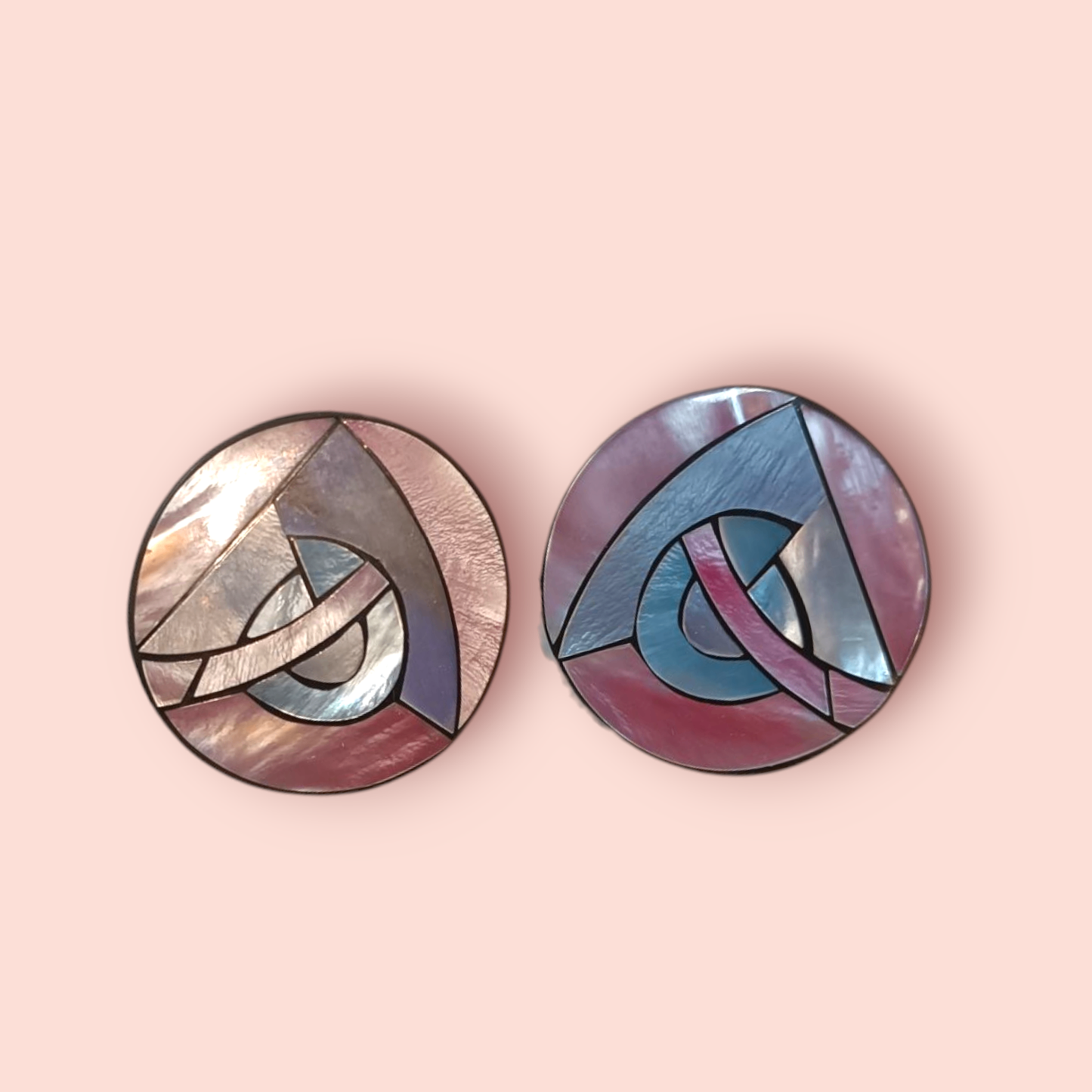 Vintage Ohrringe Klipp Mehrfarbig