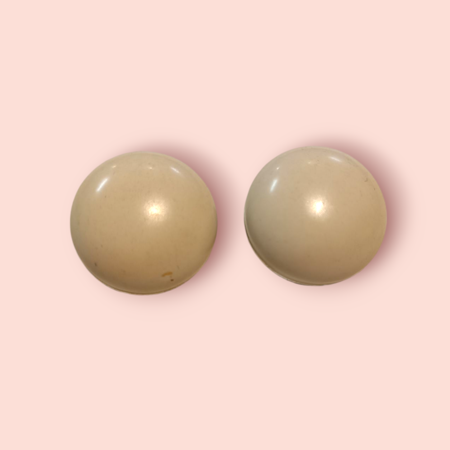 Vintage Ohrringe Klipp Beige