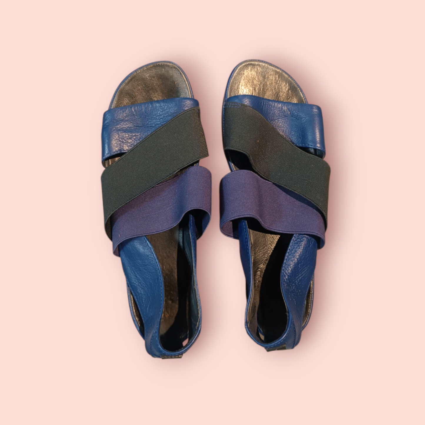 Camper Sandalen 37 Blau, Schwarz, Lila