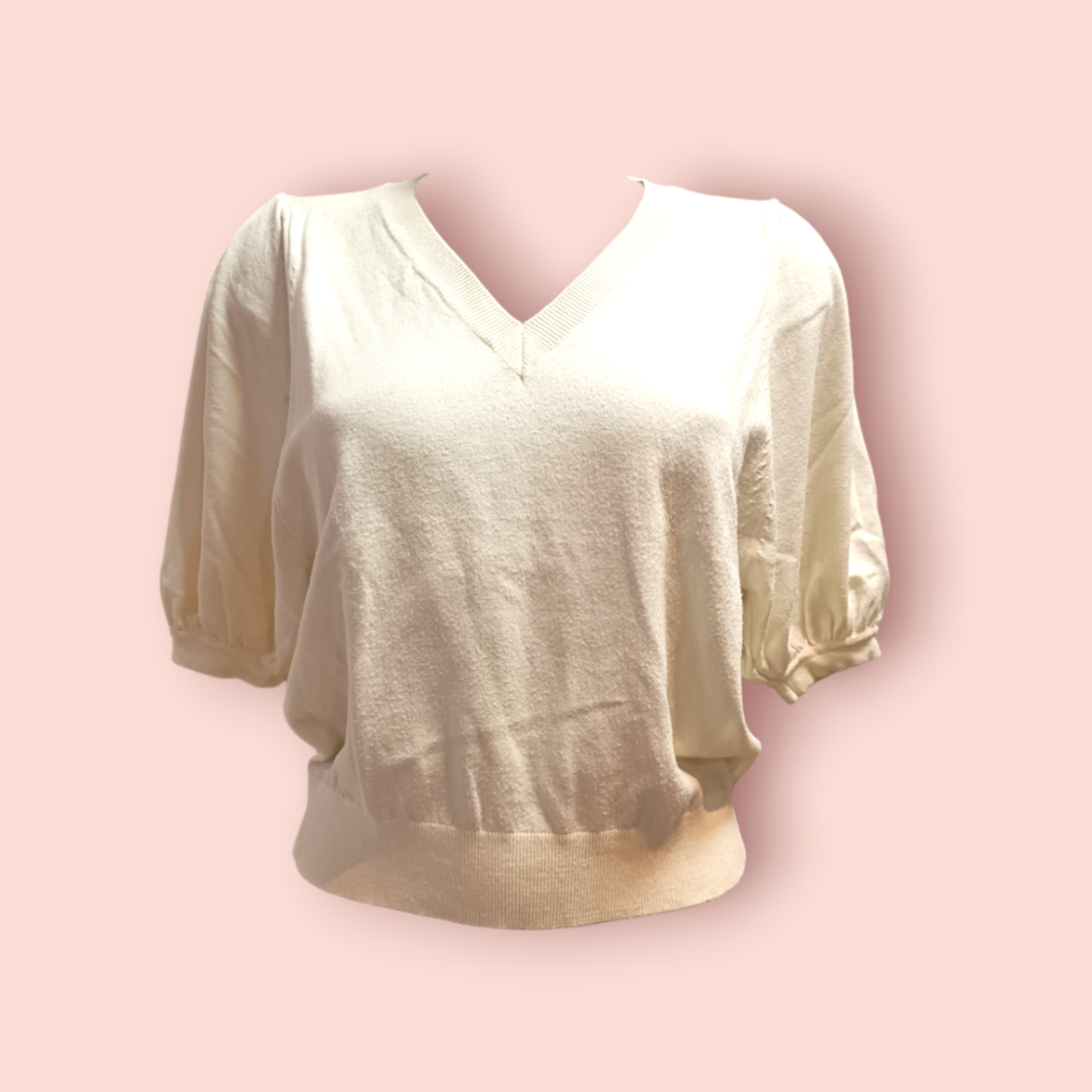 Angela Davis Bluse M Creme