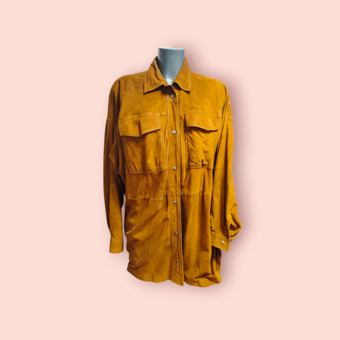 Wildleder Hemdjacke XL Braun