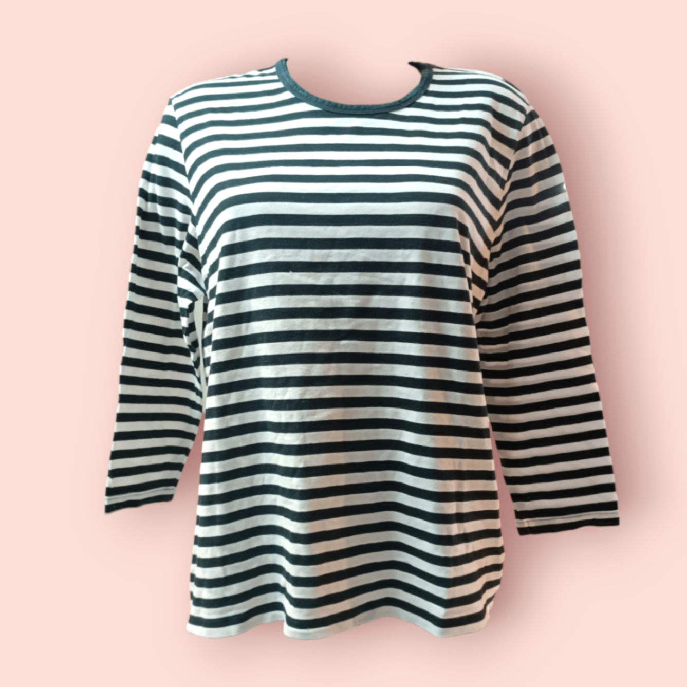 Langarmshirt M Schwarz-Weiß gestreift