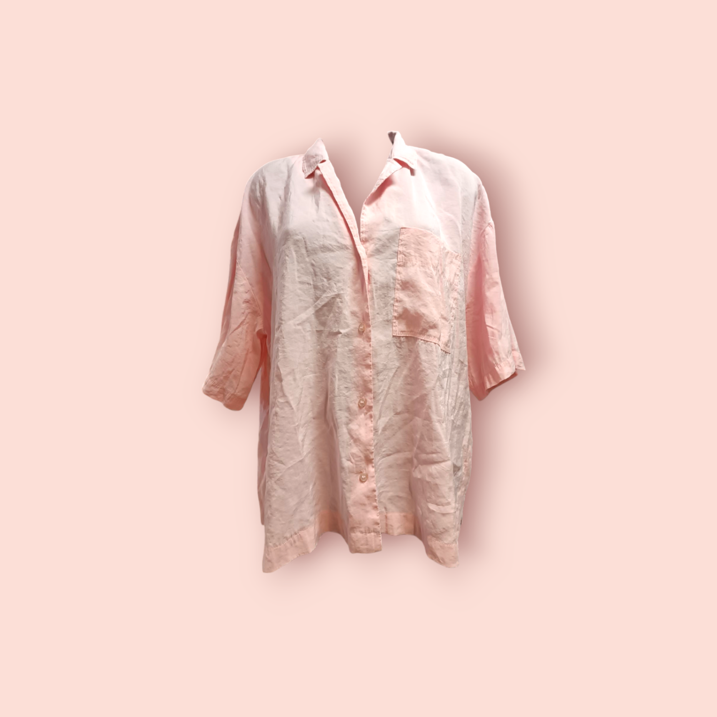 Zara Oversized Hemd S Rosa