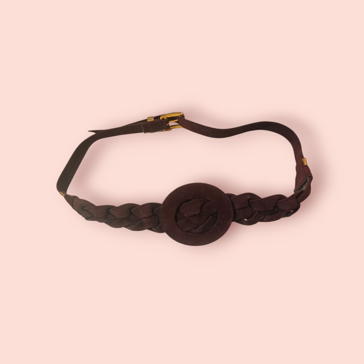 Gürtel S Dunkelviolett mit goldenen Akzenten