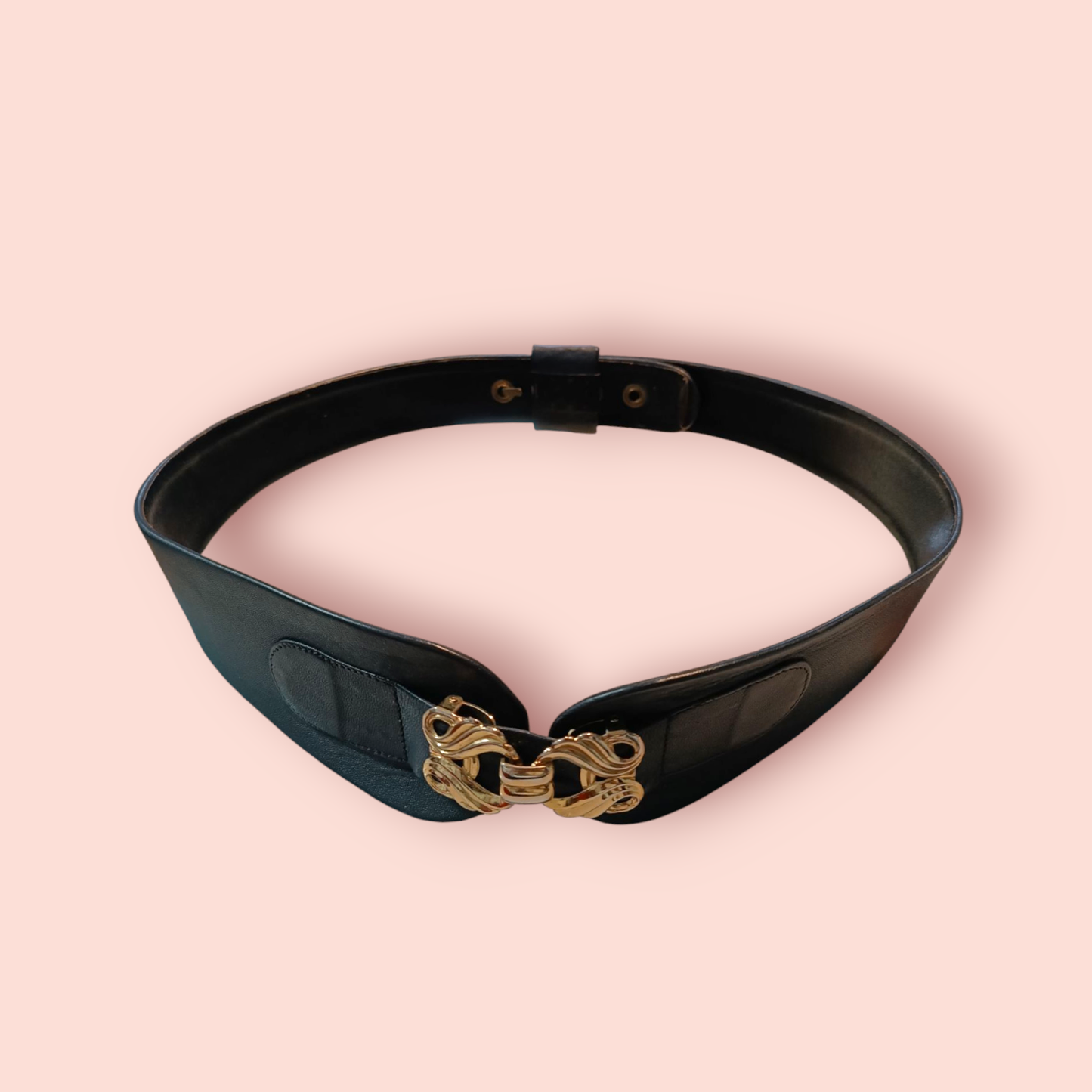 Gürtel S Dunkelblau mit goldener Schnalle