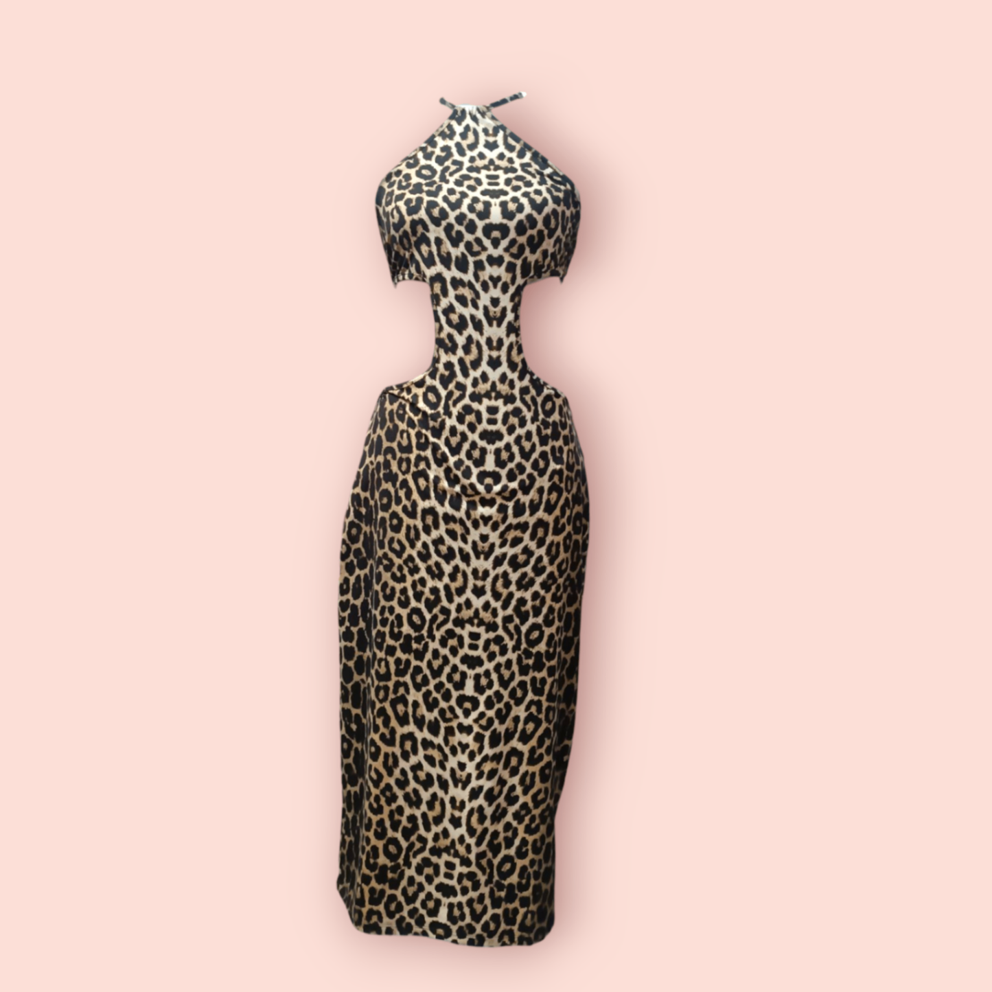 SheIn Kleid XL Beige mit animalischem Muster
