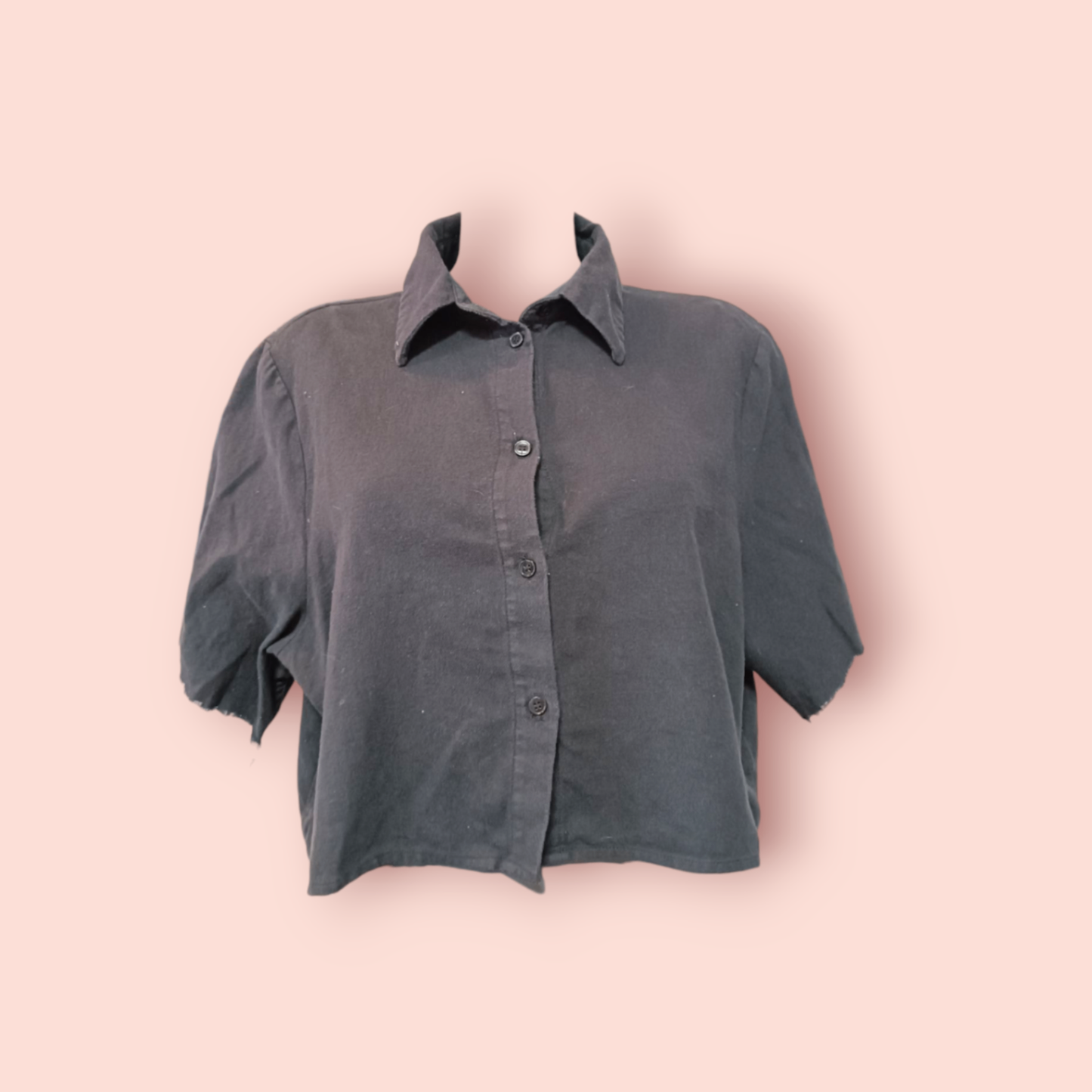 Weekday Kurzarmhemd L Schwarz