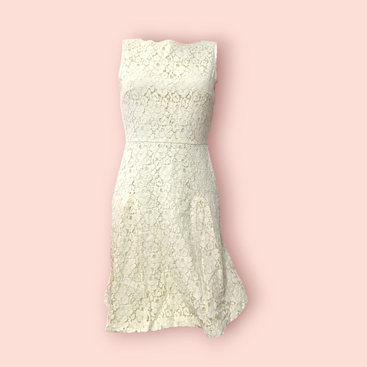 Montego Kleid S Gelbe Spitzenmuster