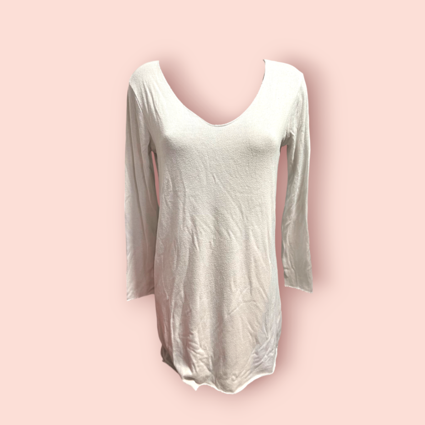 Feinstrickkleid M Beige, Glitzer