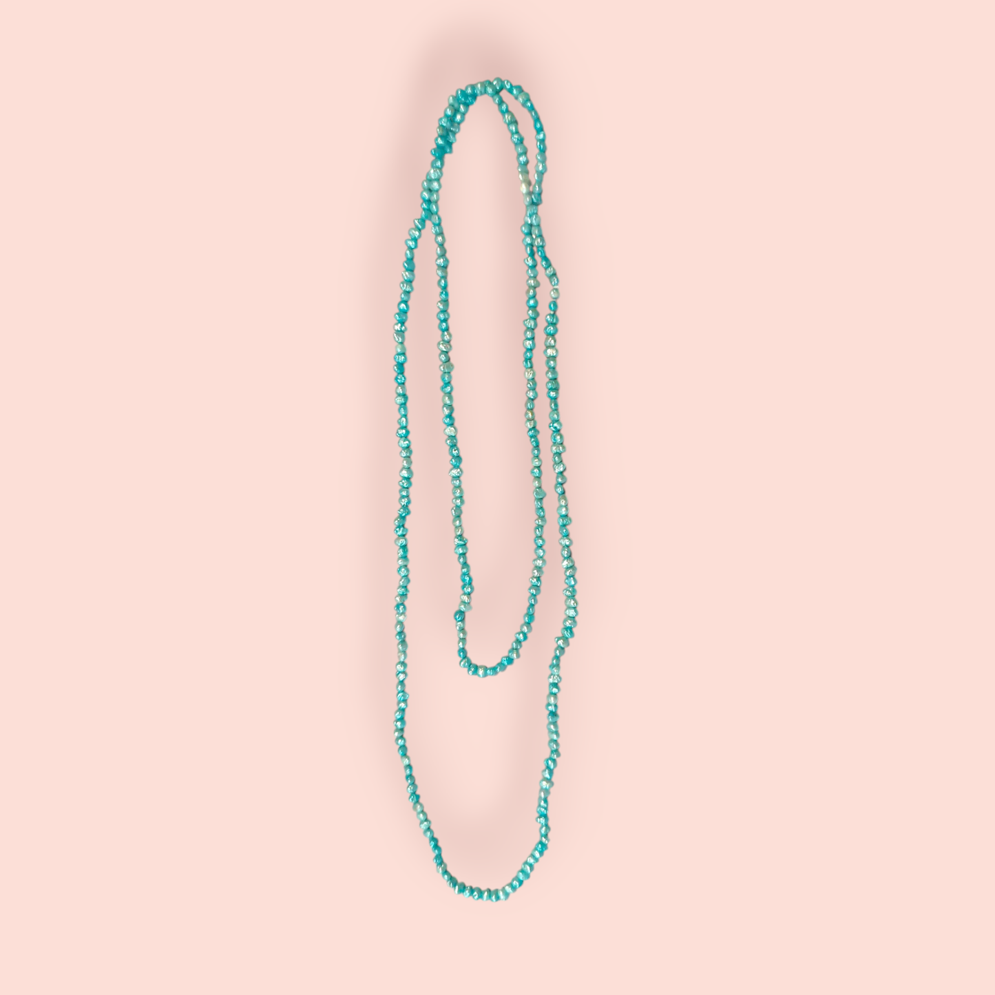 Halskette weiß-gefärbte Süßwasserperlen