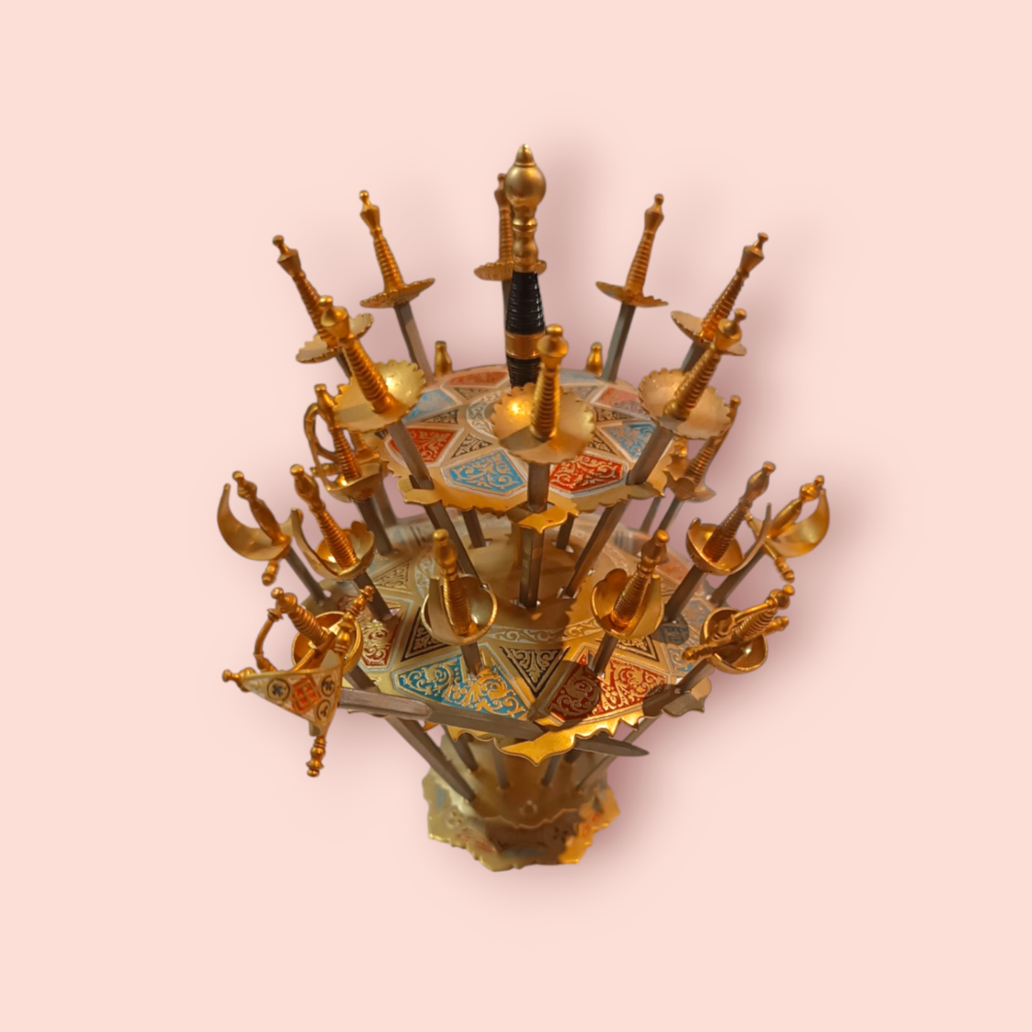 Toledo Dekorationsartikel Ständer mit 24 ausziehbaren Mini-Schwertern