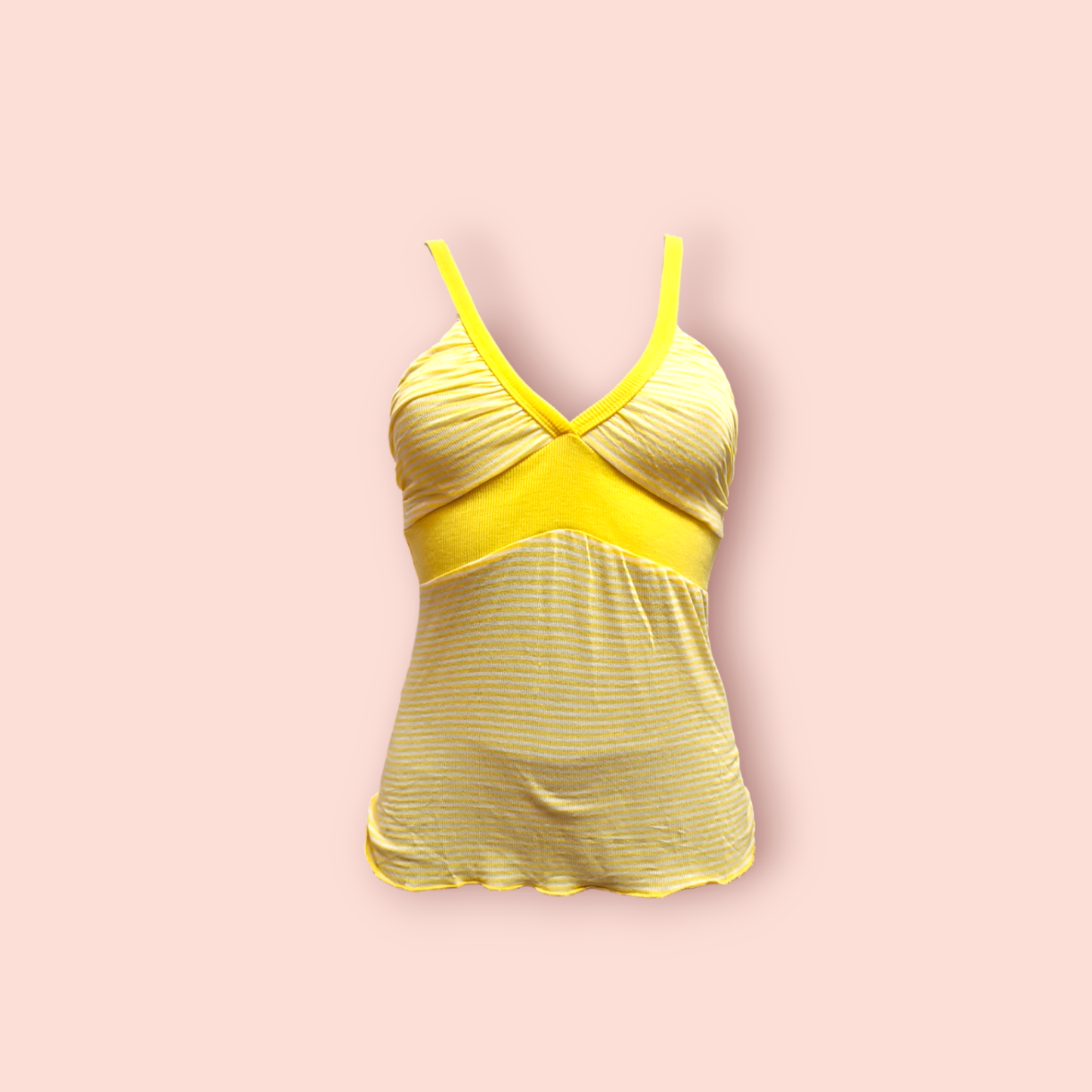 Trendi Top L Gelb mit Streifen