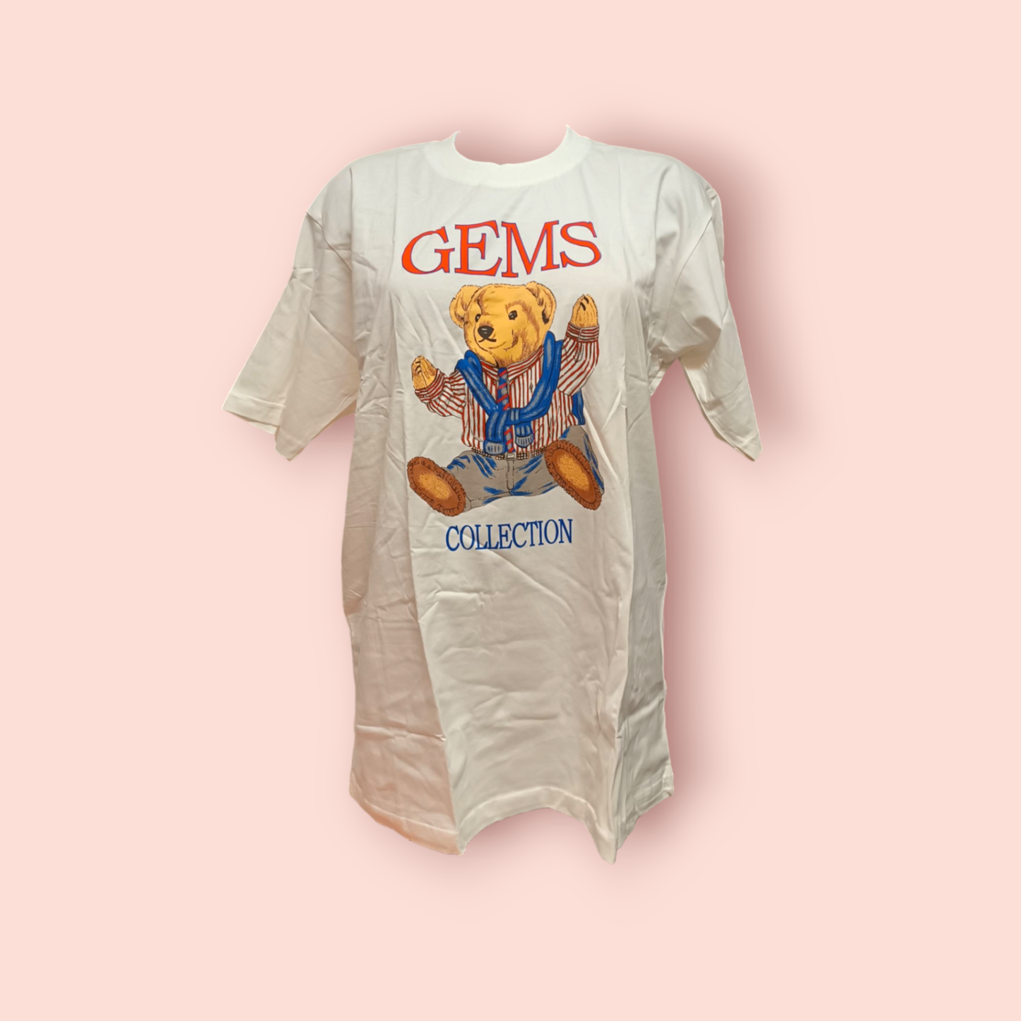 T-Shirt L Weiß mit Bären-Aufdruck