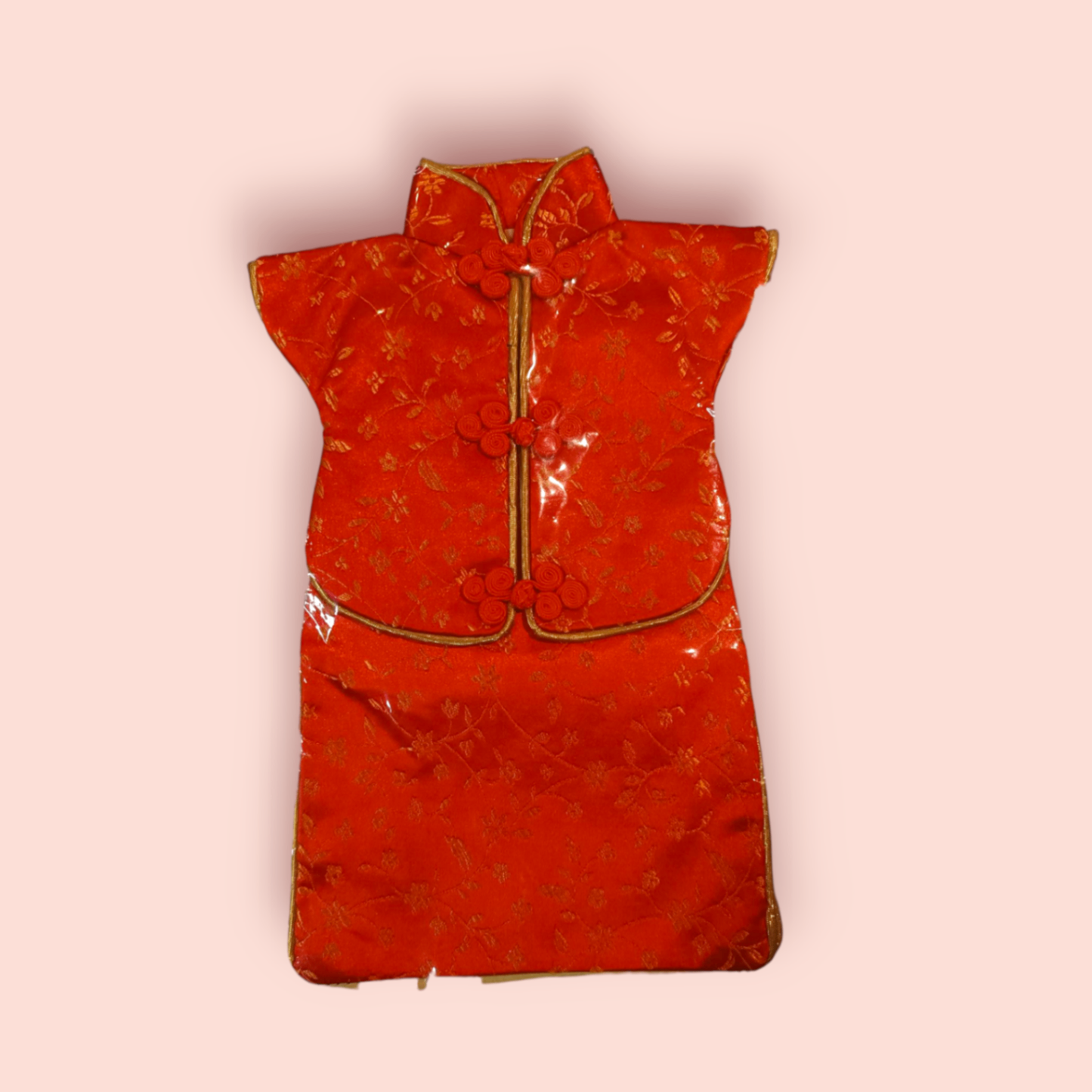 Flaschen-Deko Qipao Rot