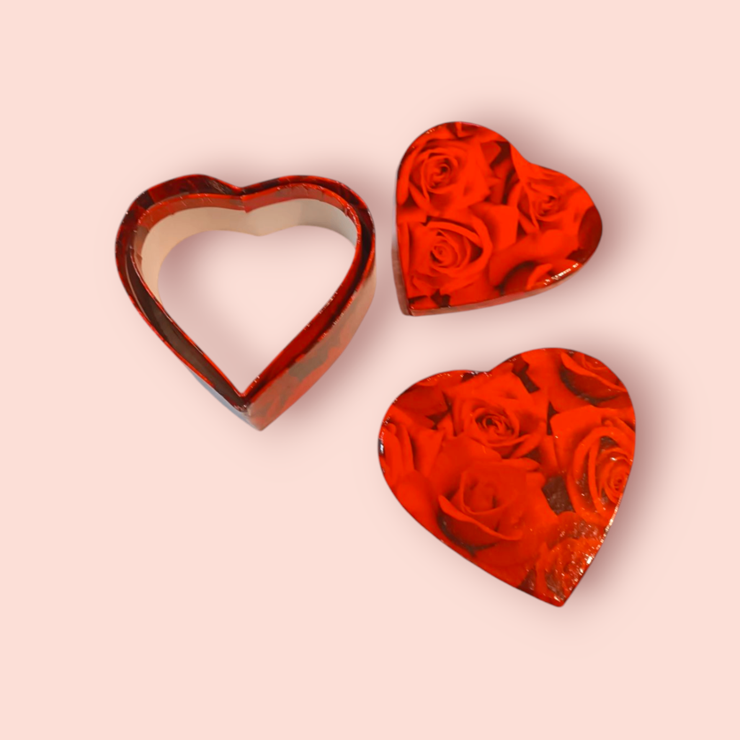 Herzformige Behälter Rot