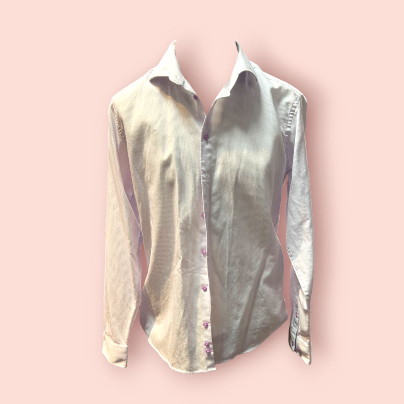 Jake's Hemd 42 Rosa und Weiß gestreift