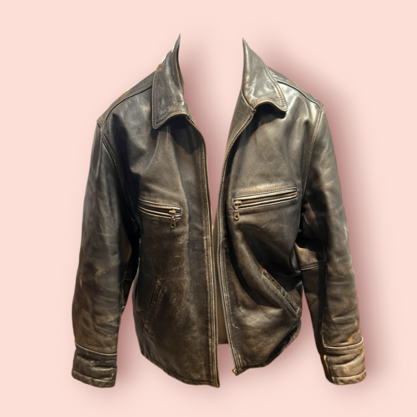 Genuine Lederjacke 50 Dunkelbraun