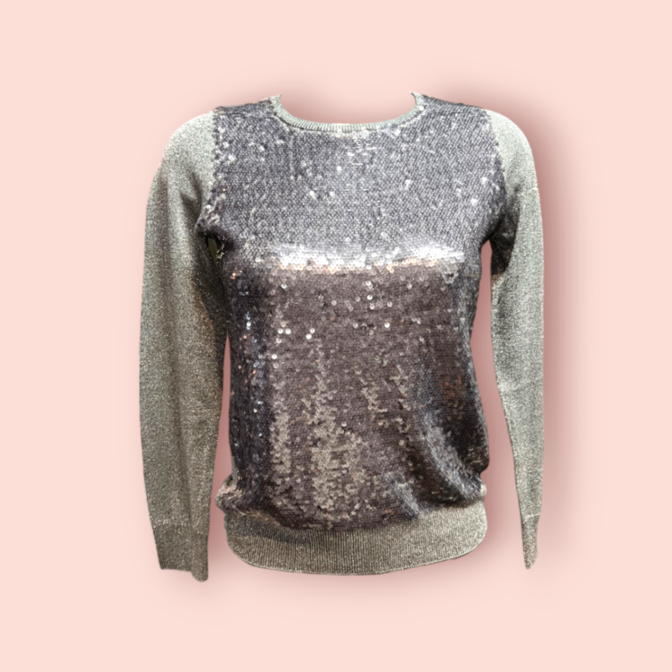 H&M Pullover S Silber