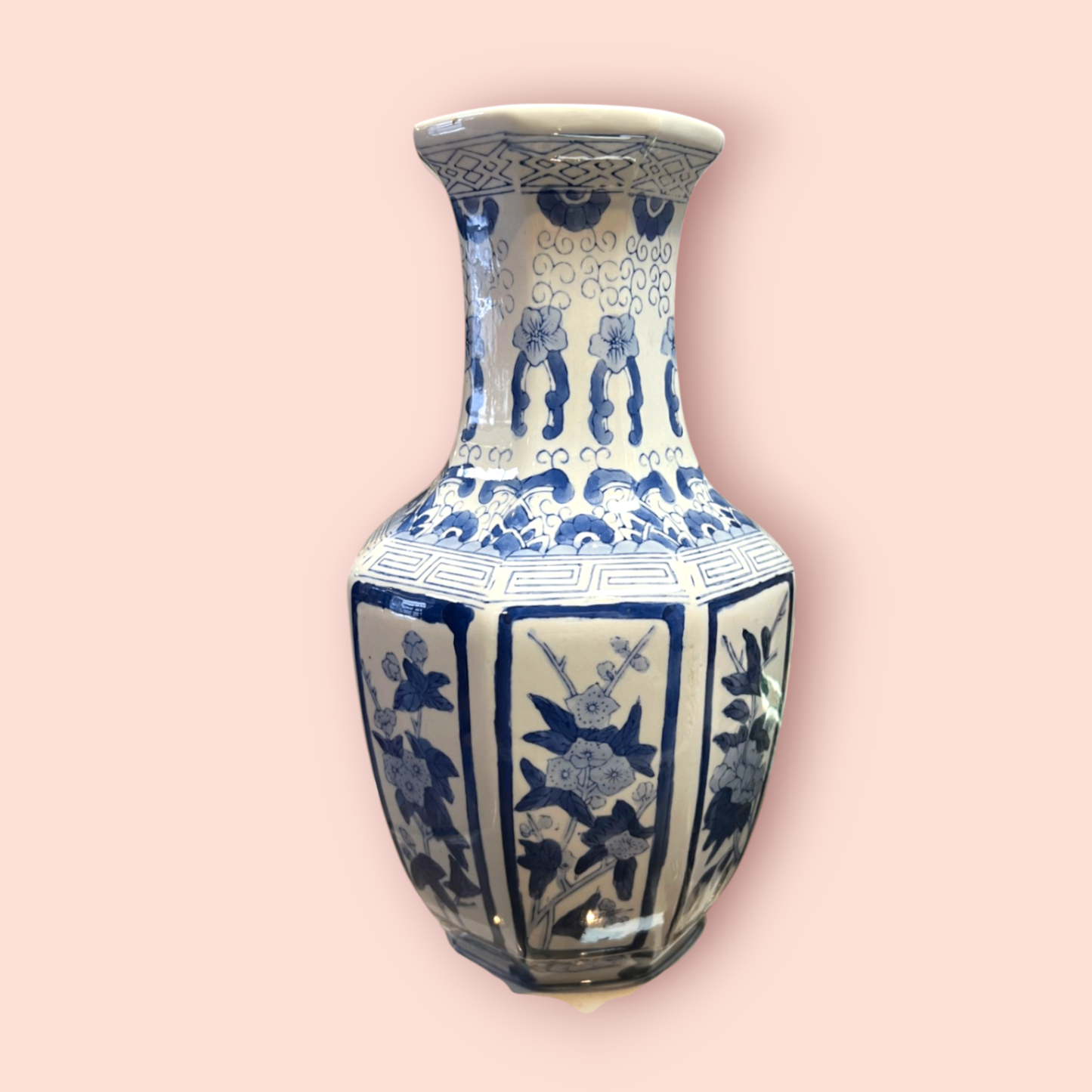 Vase Blau und Weiß