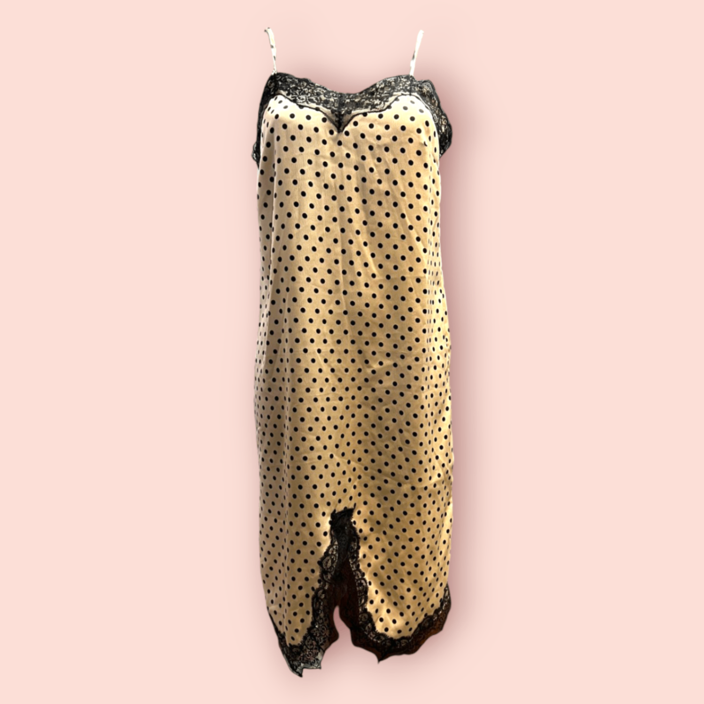 Motivi Kleid 36 Beige mit schwarzen Punkten