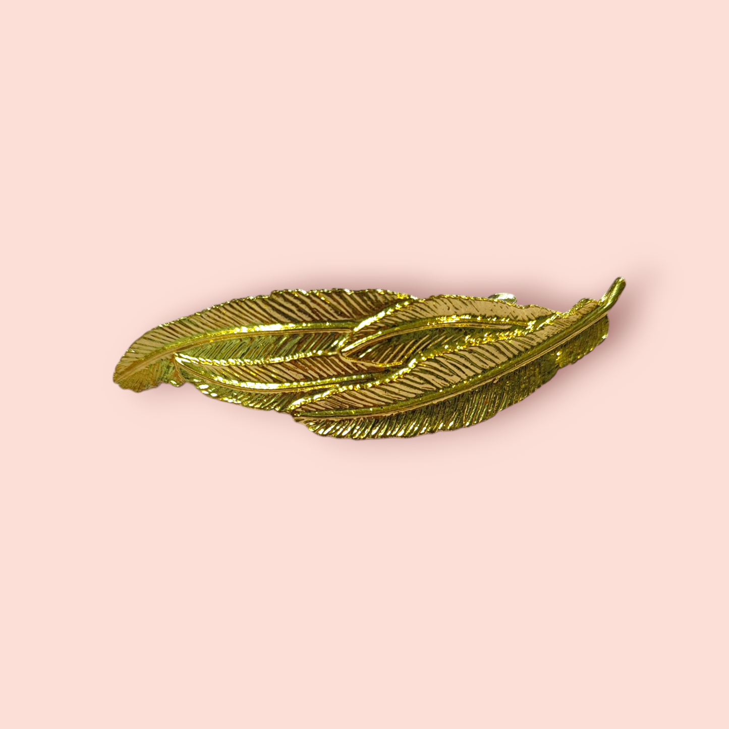 Haarspange Goldene Feder
