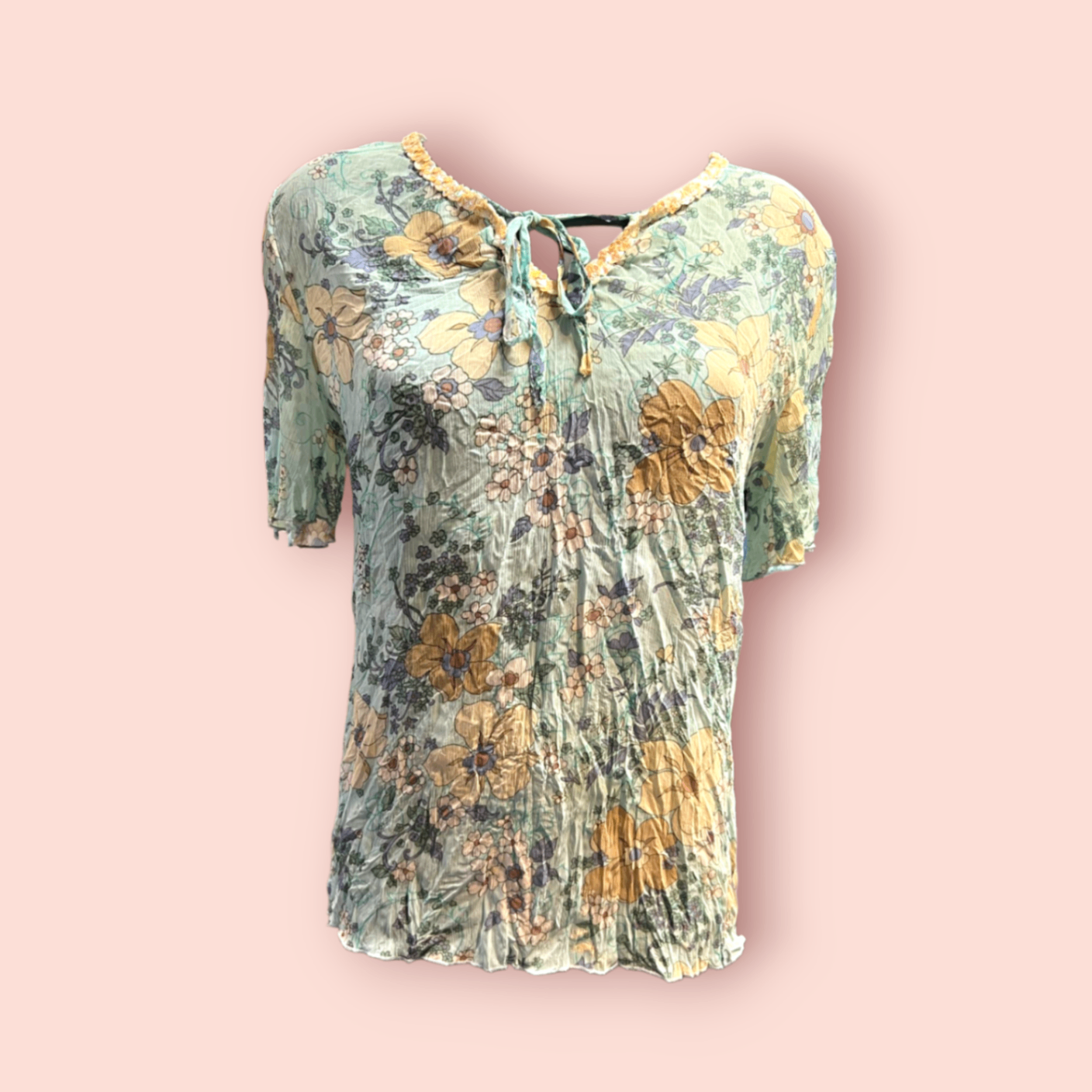 Forget Me Not Bluse M Mehrfarbig mit Gelb und Blau