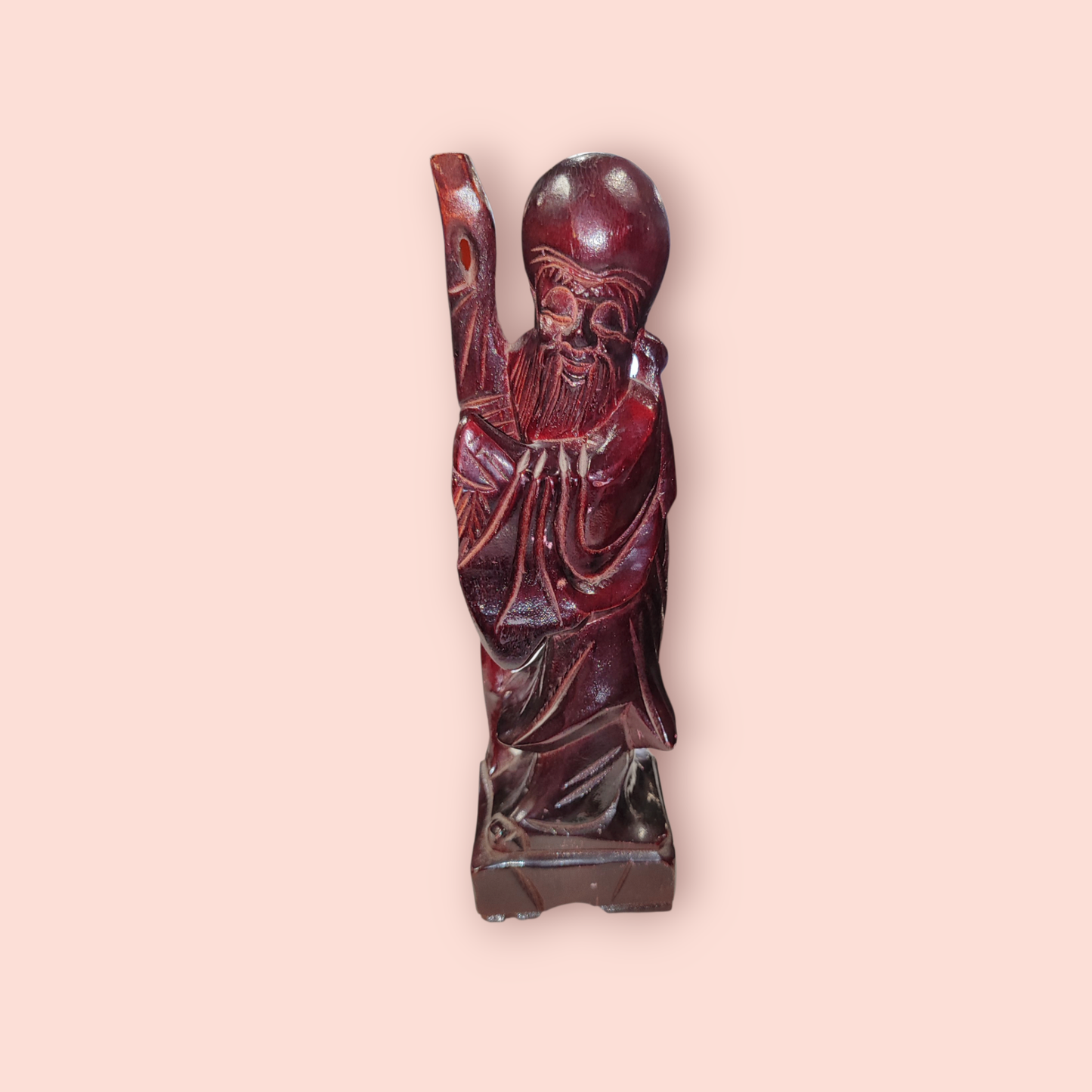 Skulptur ca. 26 cm Dunkelrot