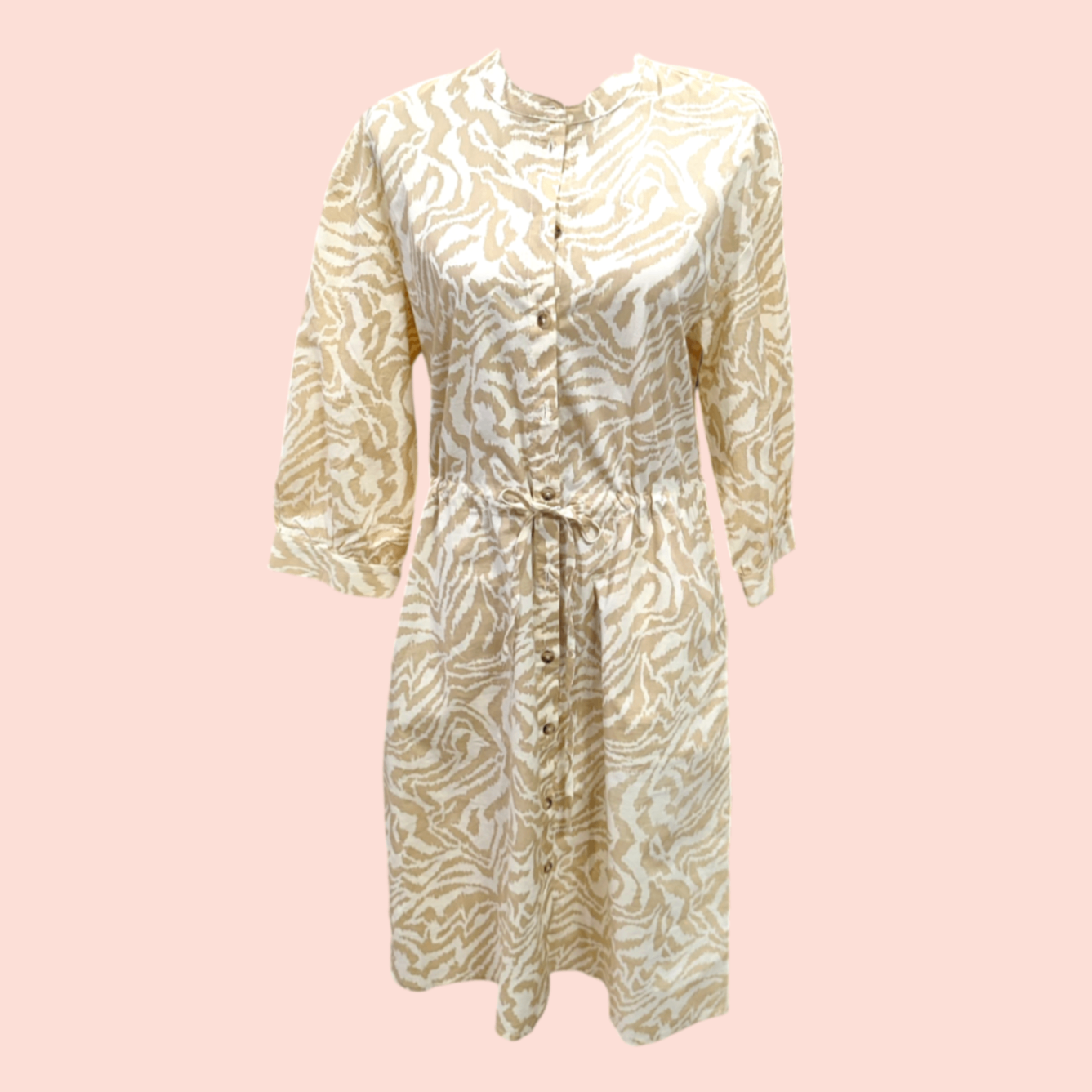 MSCH Kleid L Beige und Weiß
