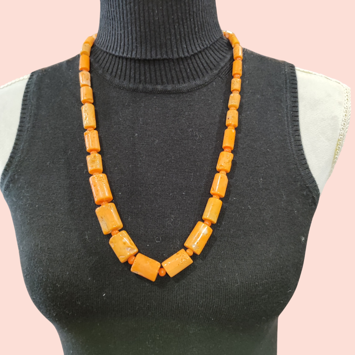 Vintage Halskette Orange