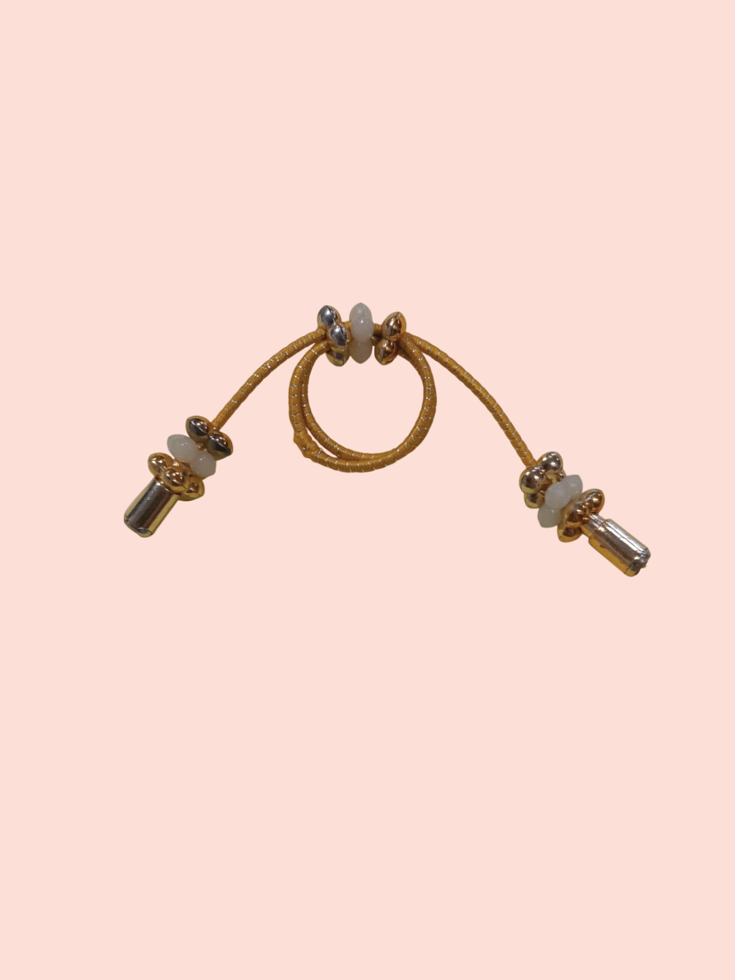 Vintage Accessoires Beige und Silber