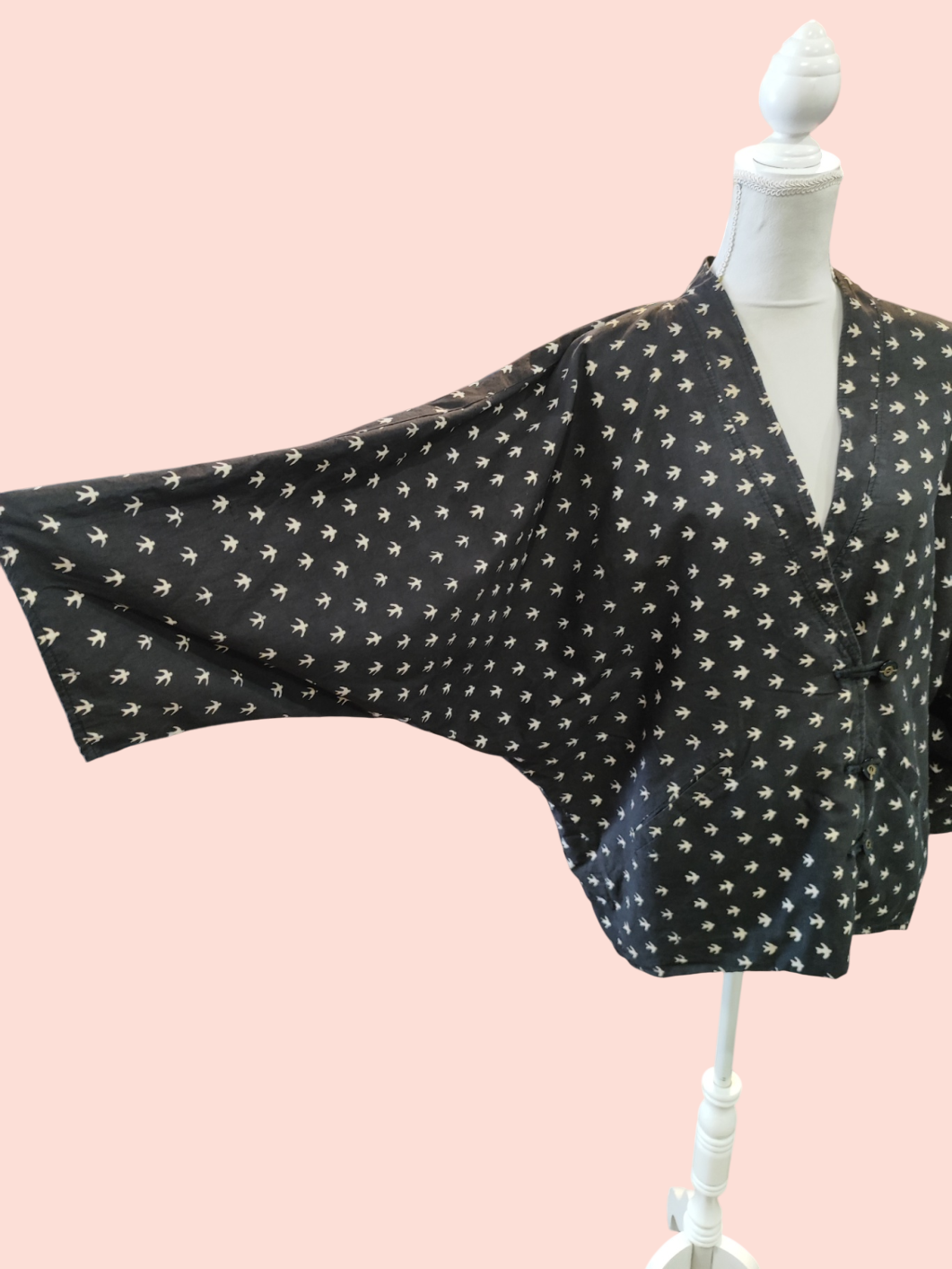 Vintage Blazer one size Schwarz-Weiß