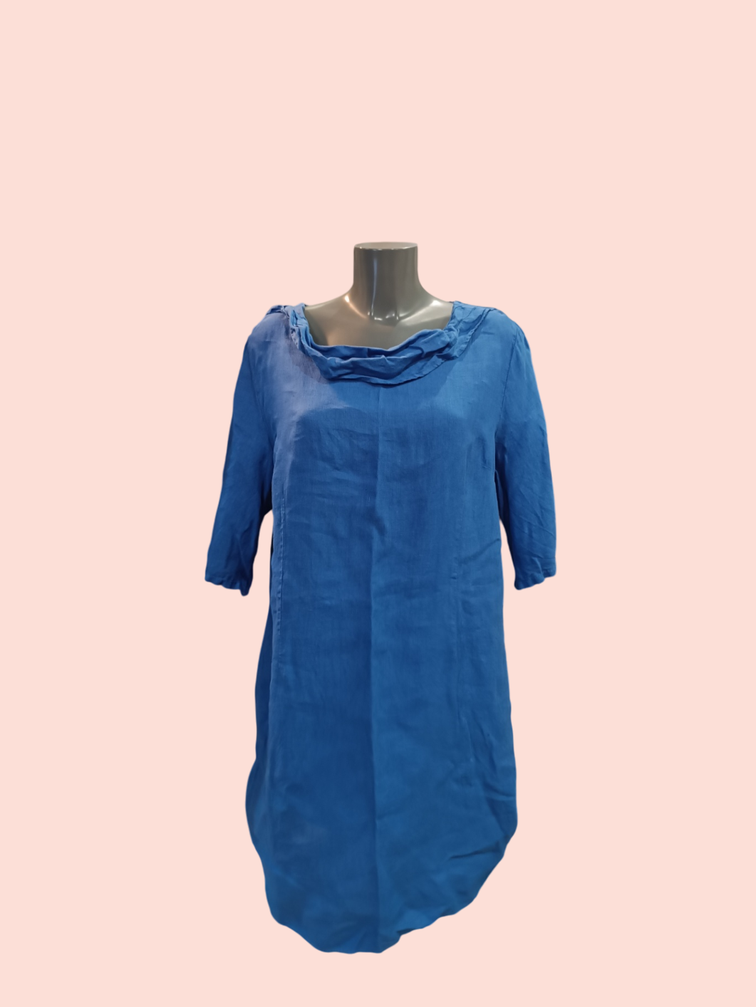 Ärmelloses Hemd-Kleid XXXL Leinen