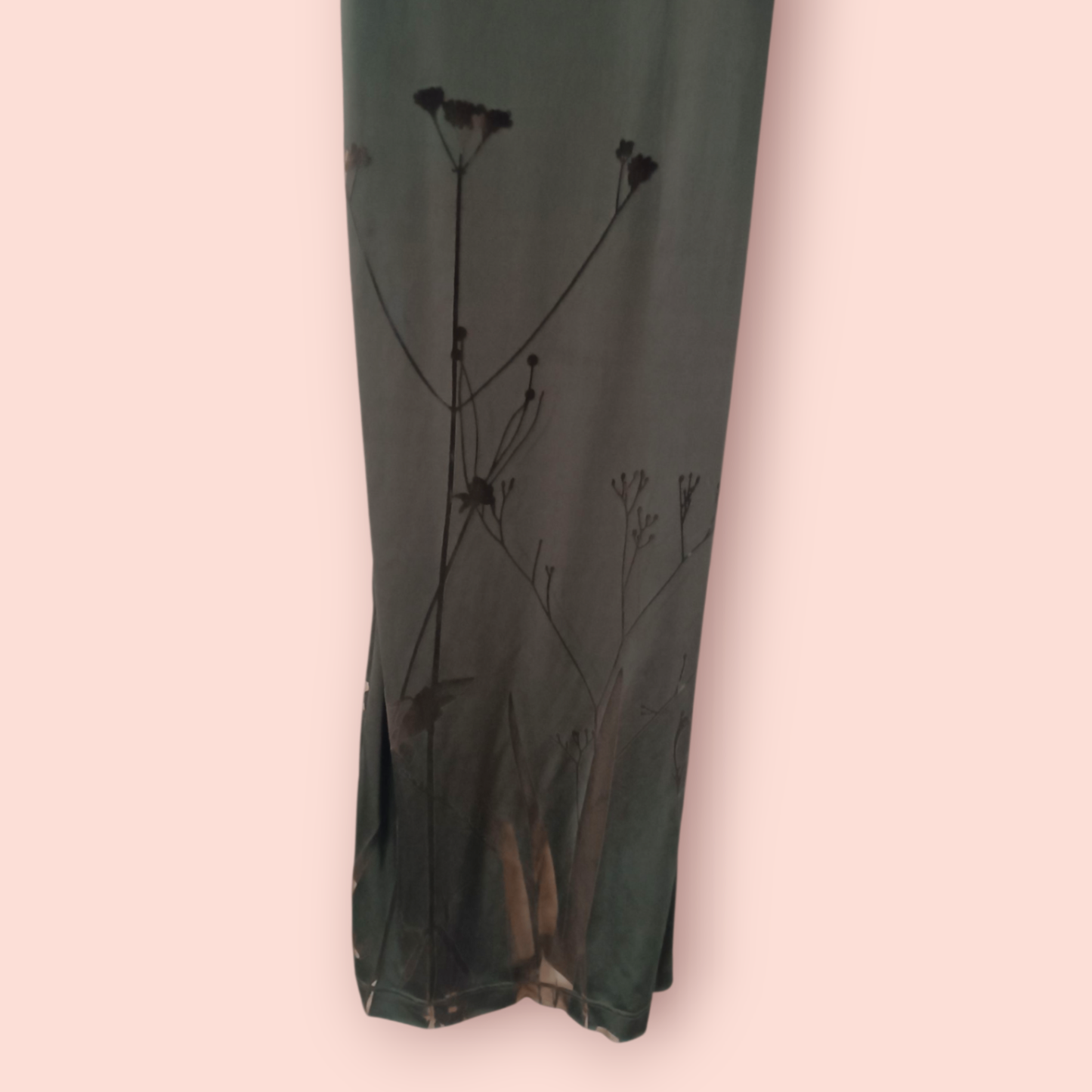 Marc Cain Kleid S/M dunkelgrün mit Blumen