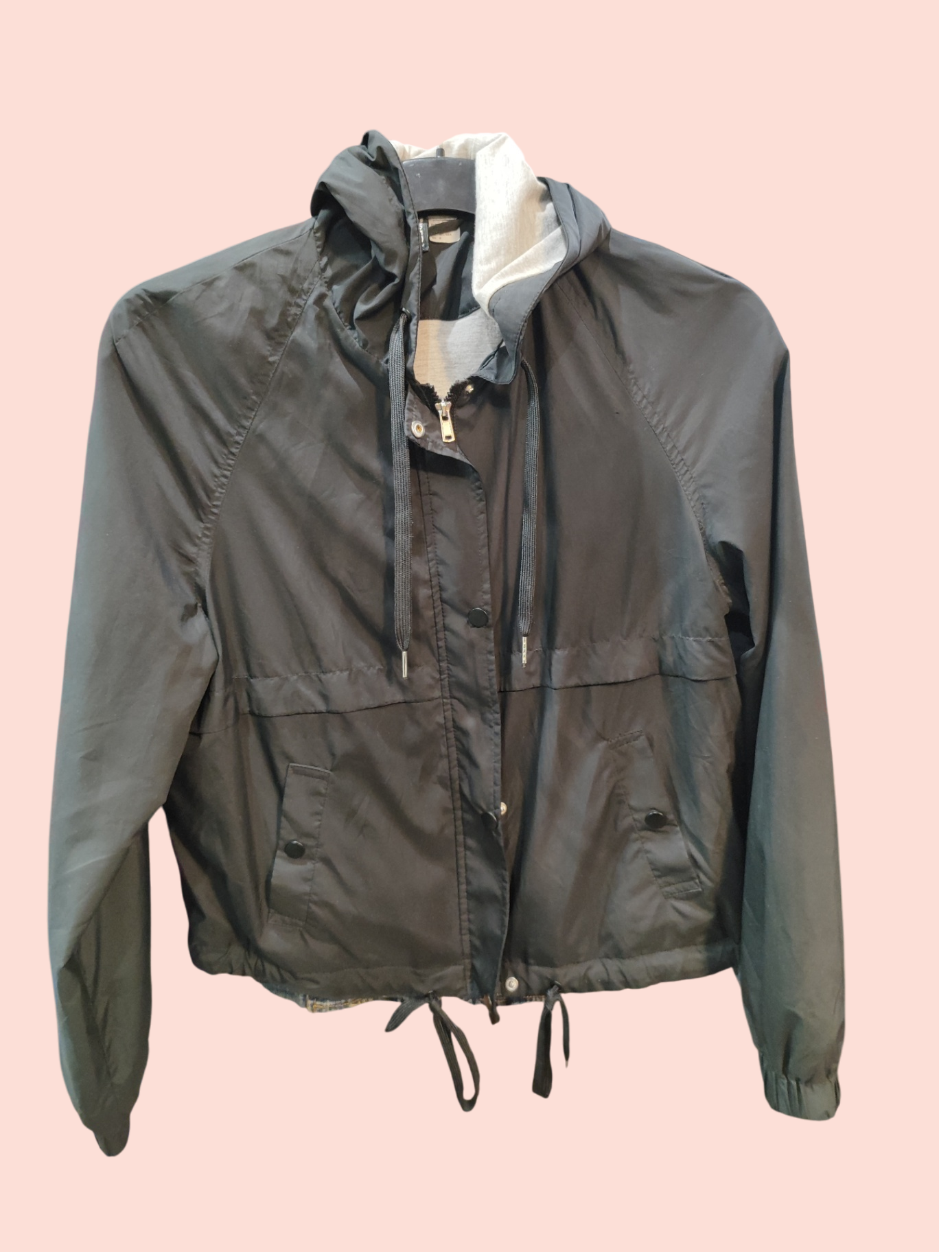 Divided H&M Jacke S Schwarz mit grauem Innenfutter