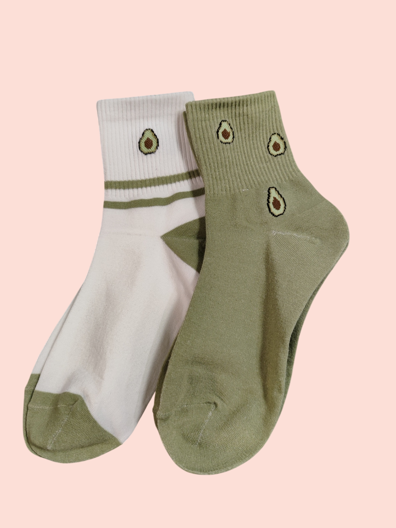Socken Beige, Weiß, Grün
